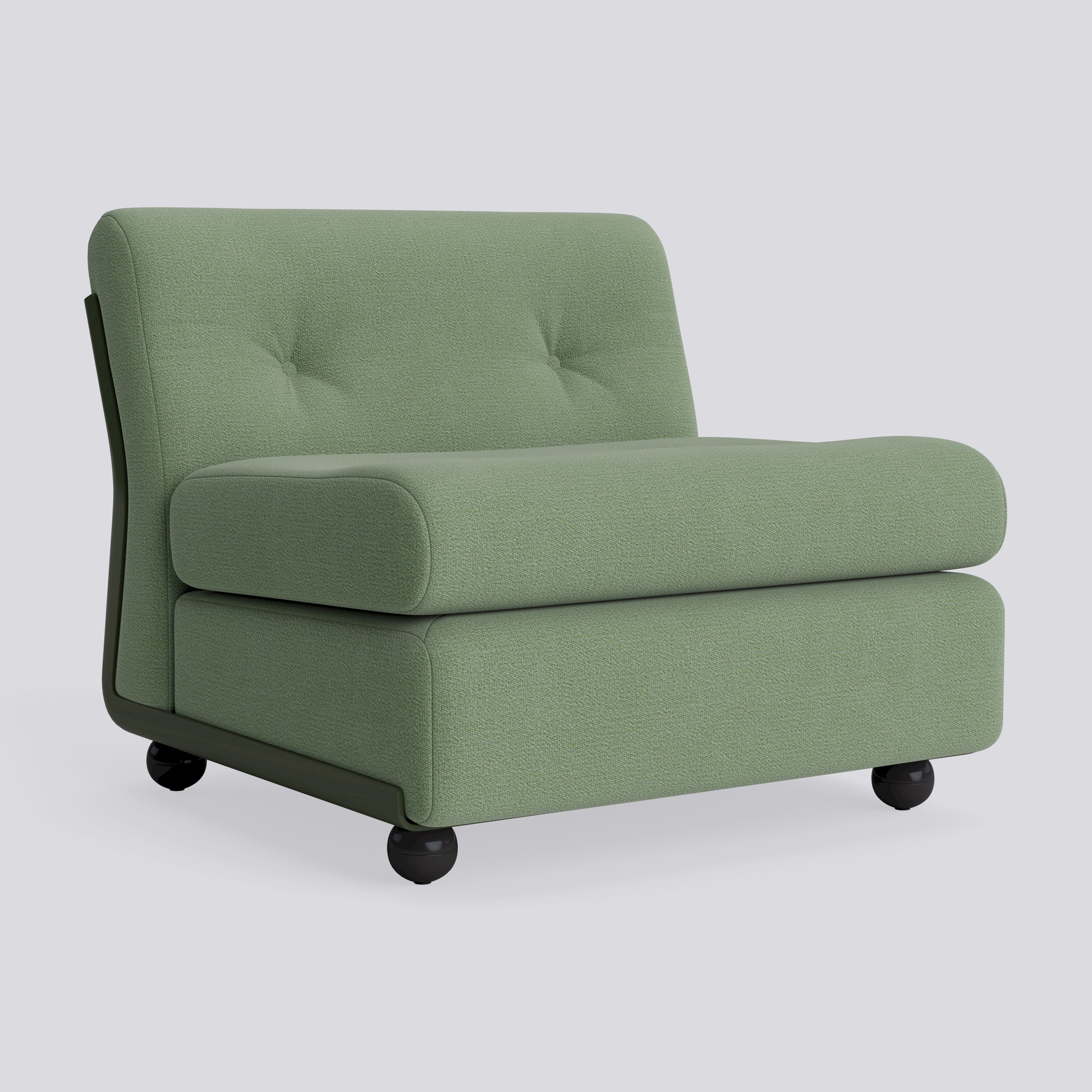 Amanta 1 seater Bottle green shell-Upholstery-Osumi-27