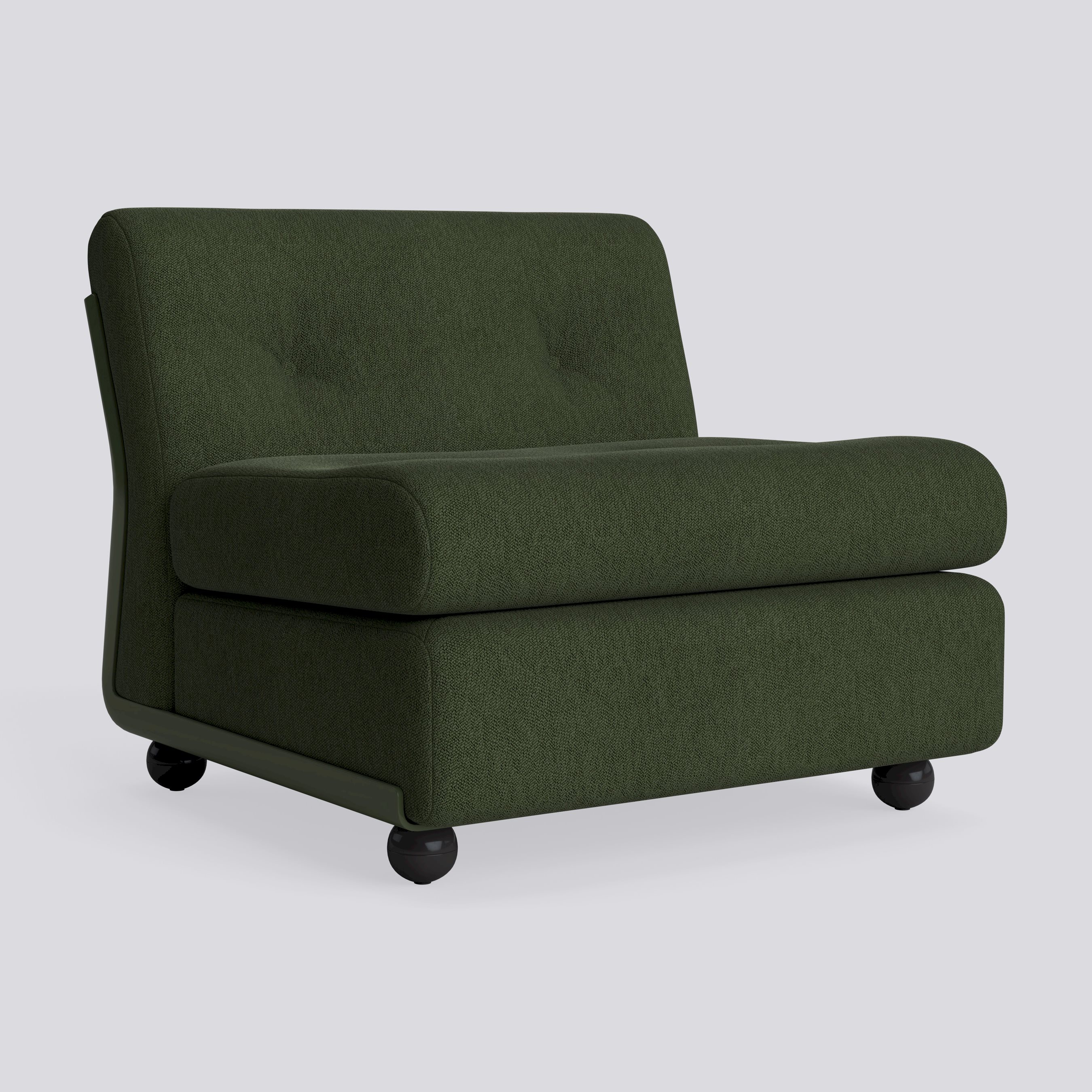 Amanta 1 seater Bottle green shell-Upholstery-Turf-Dark green