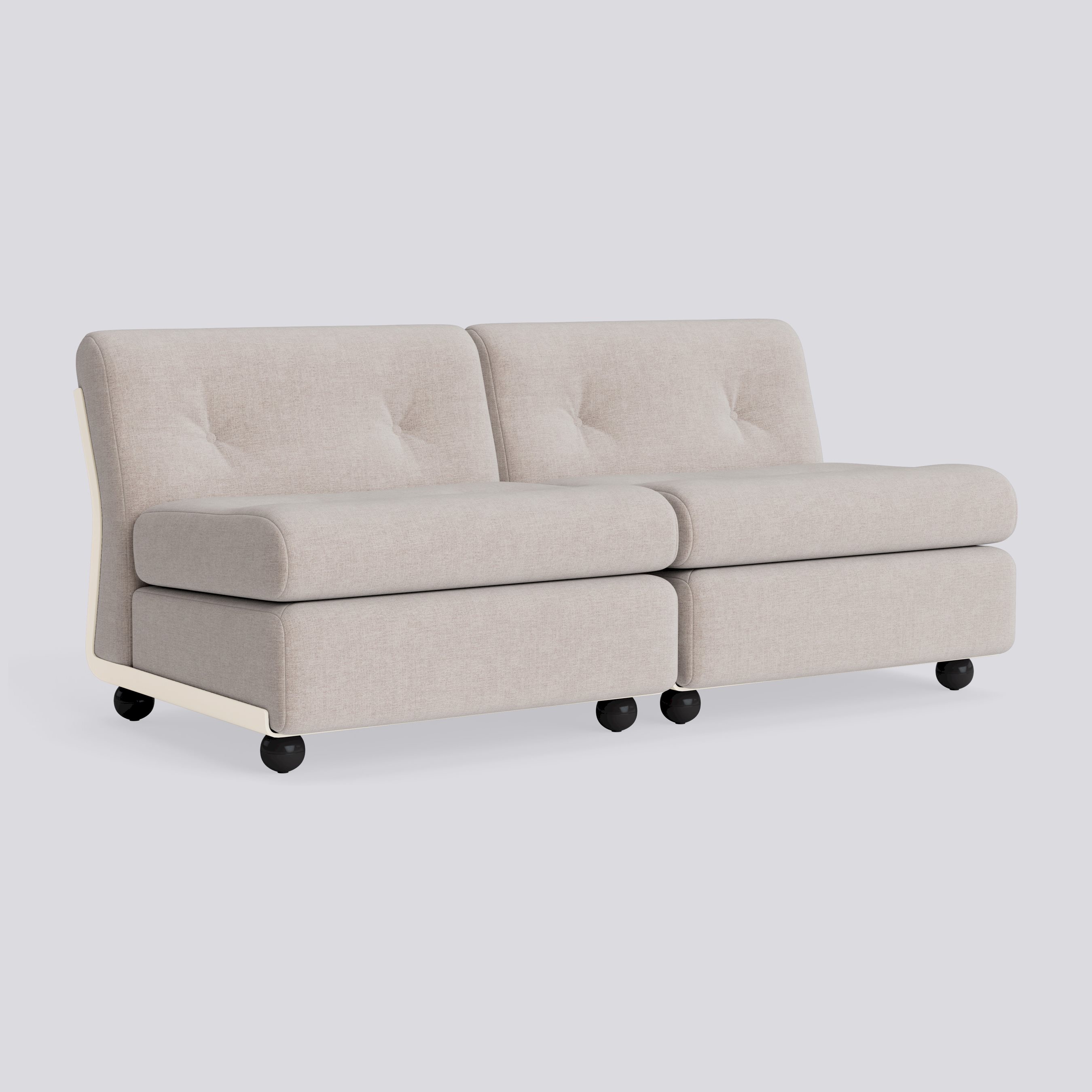 Amanta 2 seater Cream beige shell-Upholstery-Overlap-05