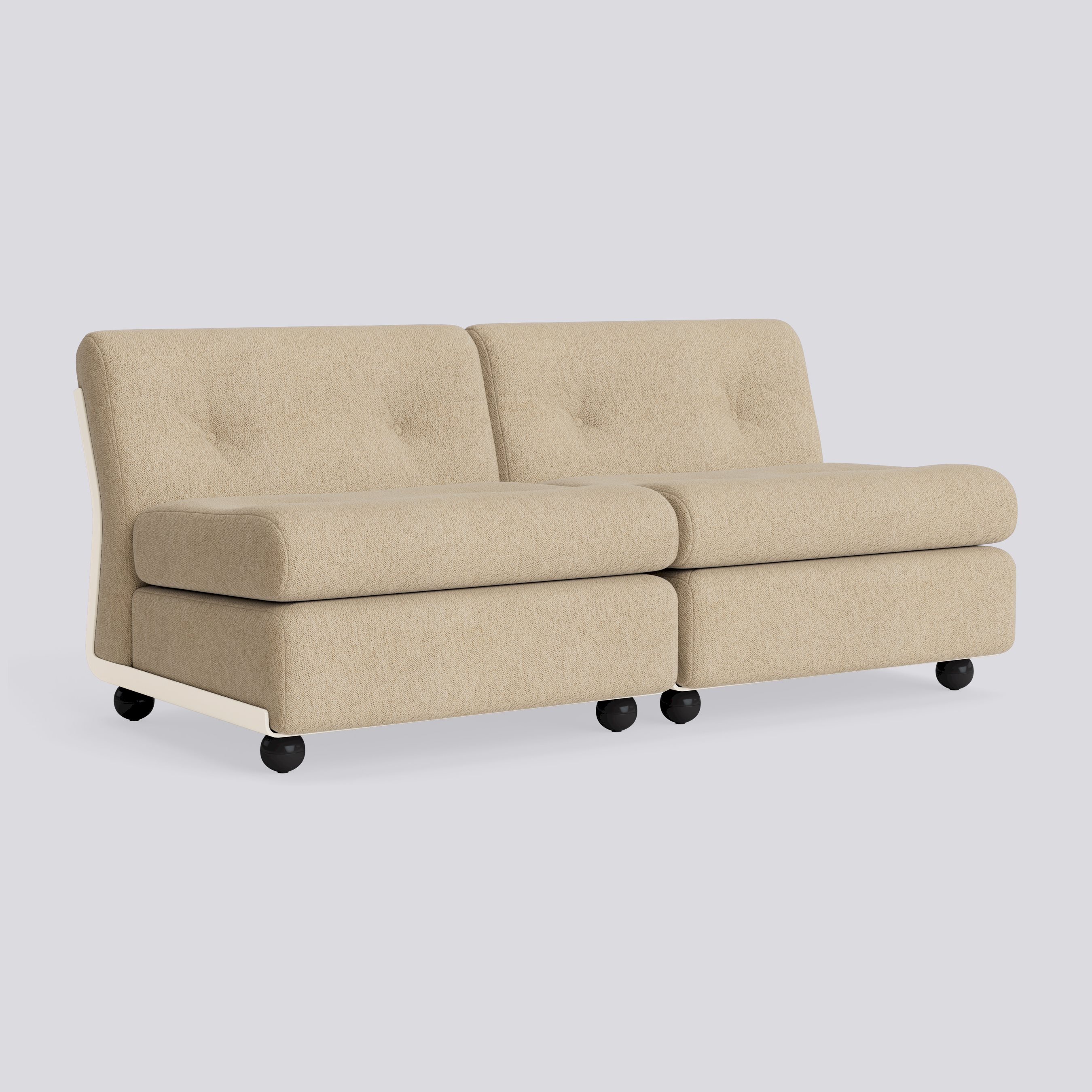 Amanta 2 seater Cream beige shell-Upholstery-Turf-Sand