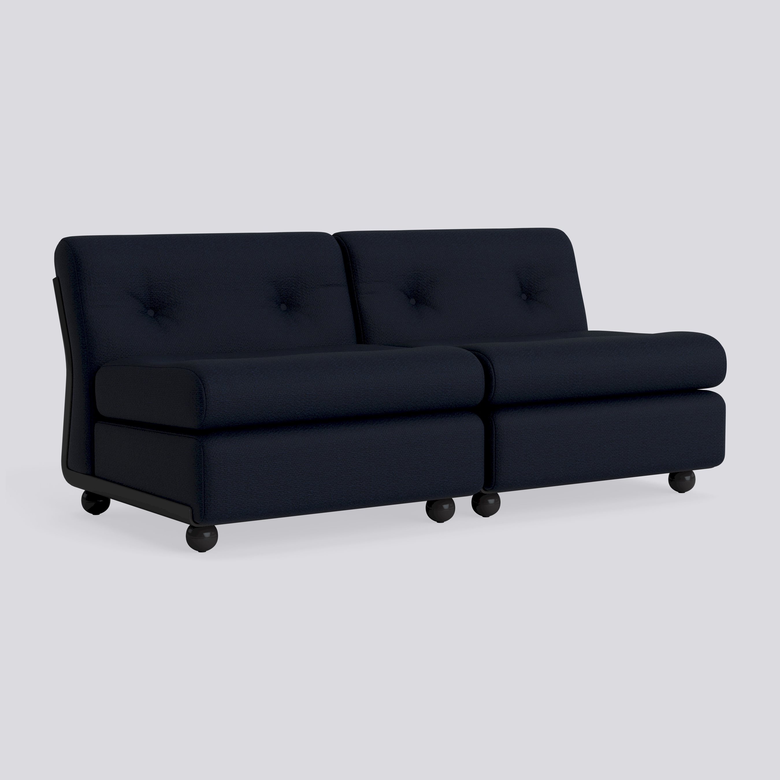 Amanta 2 seater Anthracite shell-Upholstery-Maglia-Blue black