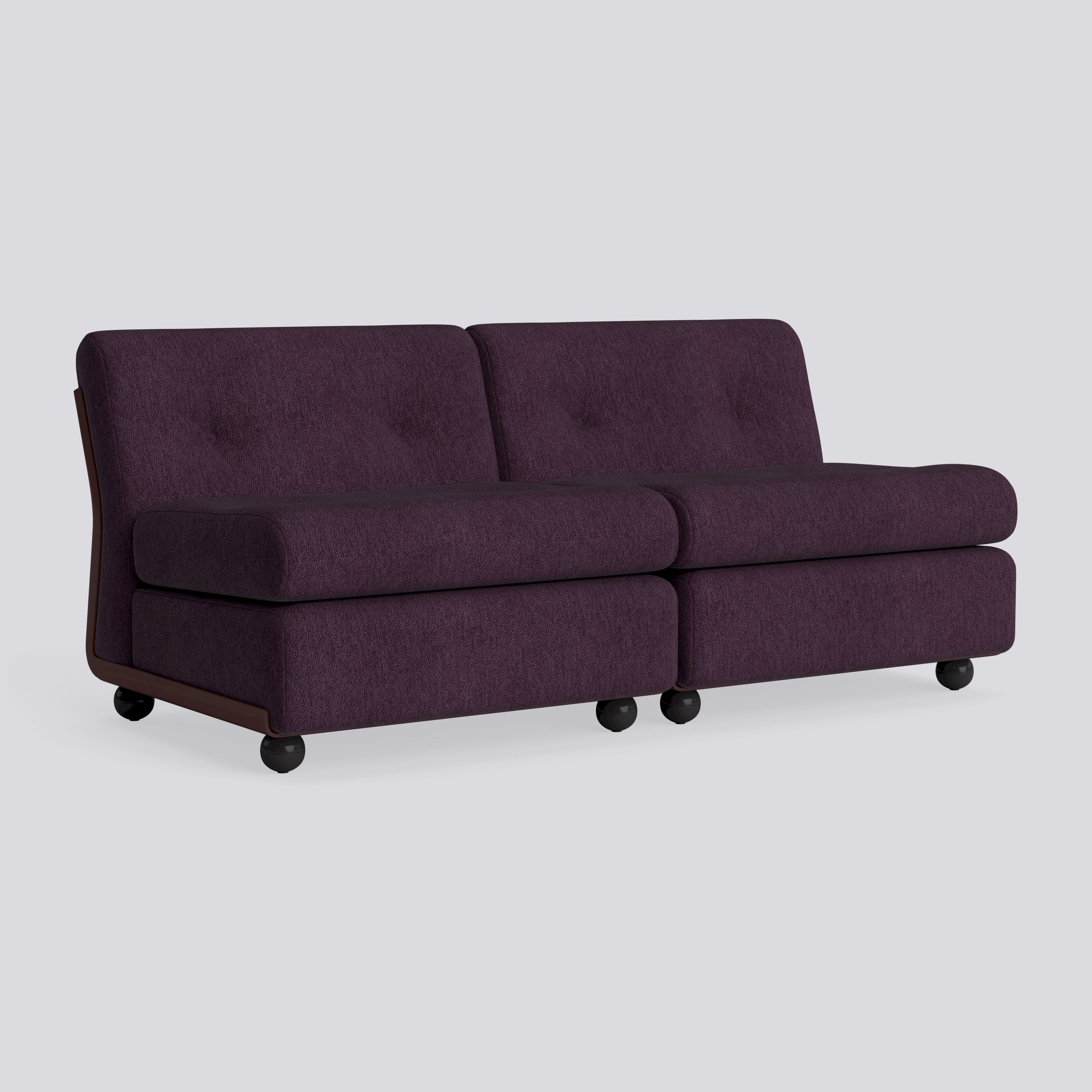 Amanta 2 seater Burgundy red shell-Upholstery-Turf-Burgundy