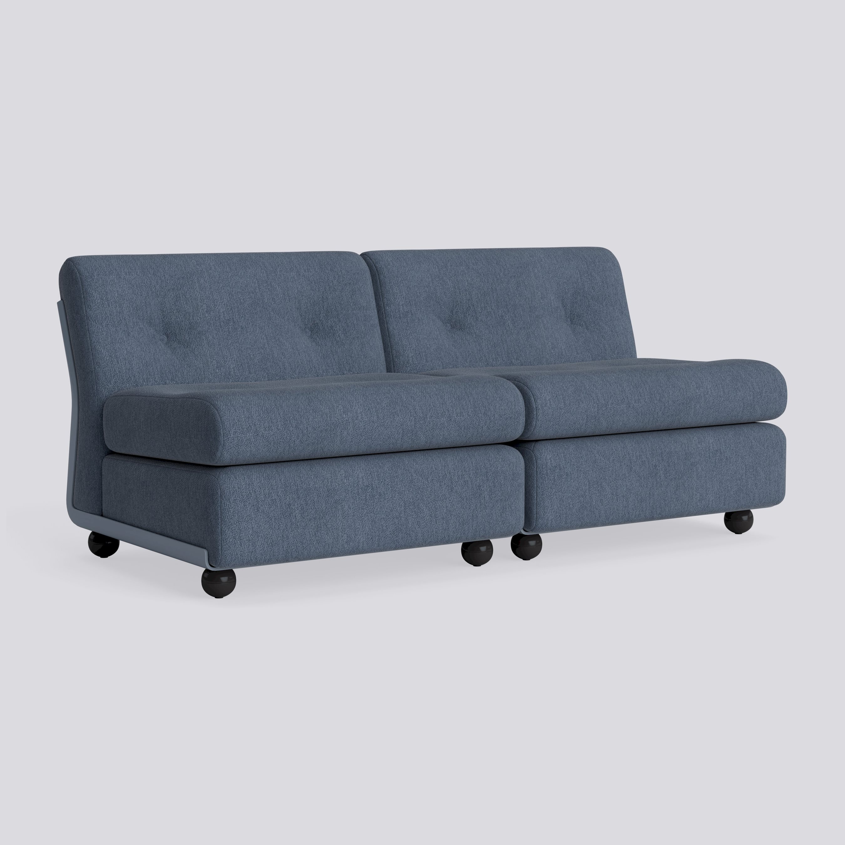 Amanta 2 seater Frost blue shell-Upholstery-Turf-Blue grey