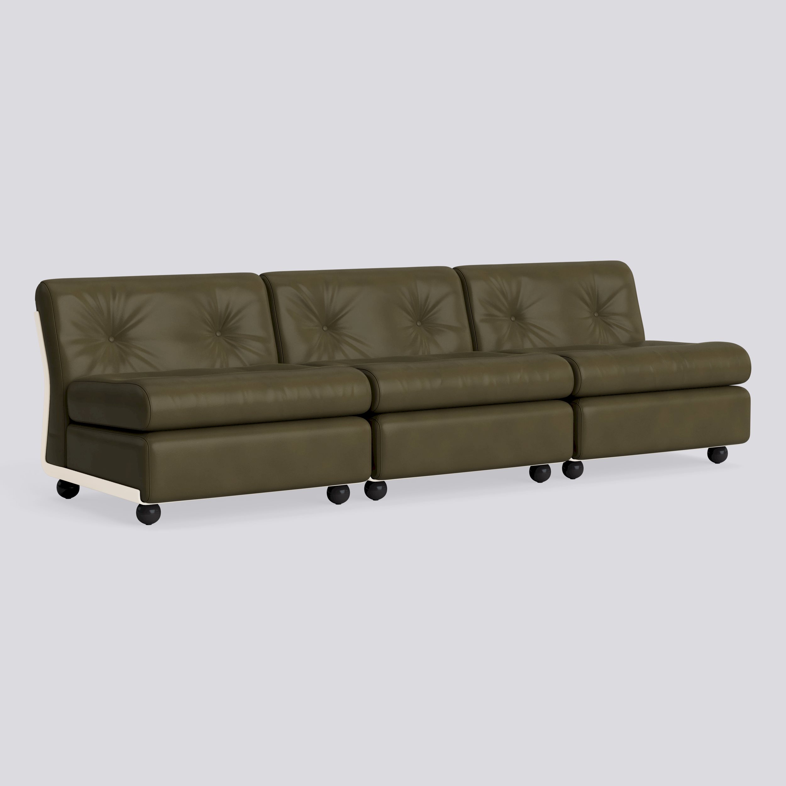 Amanta 3 seater Cream beige shell-Upholstery-Sense-Forest