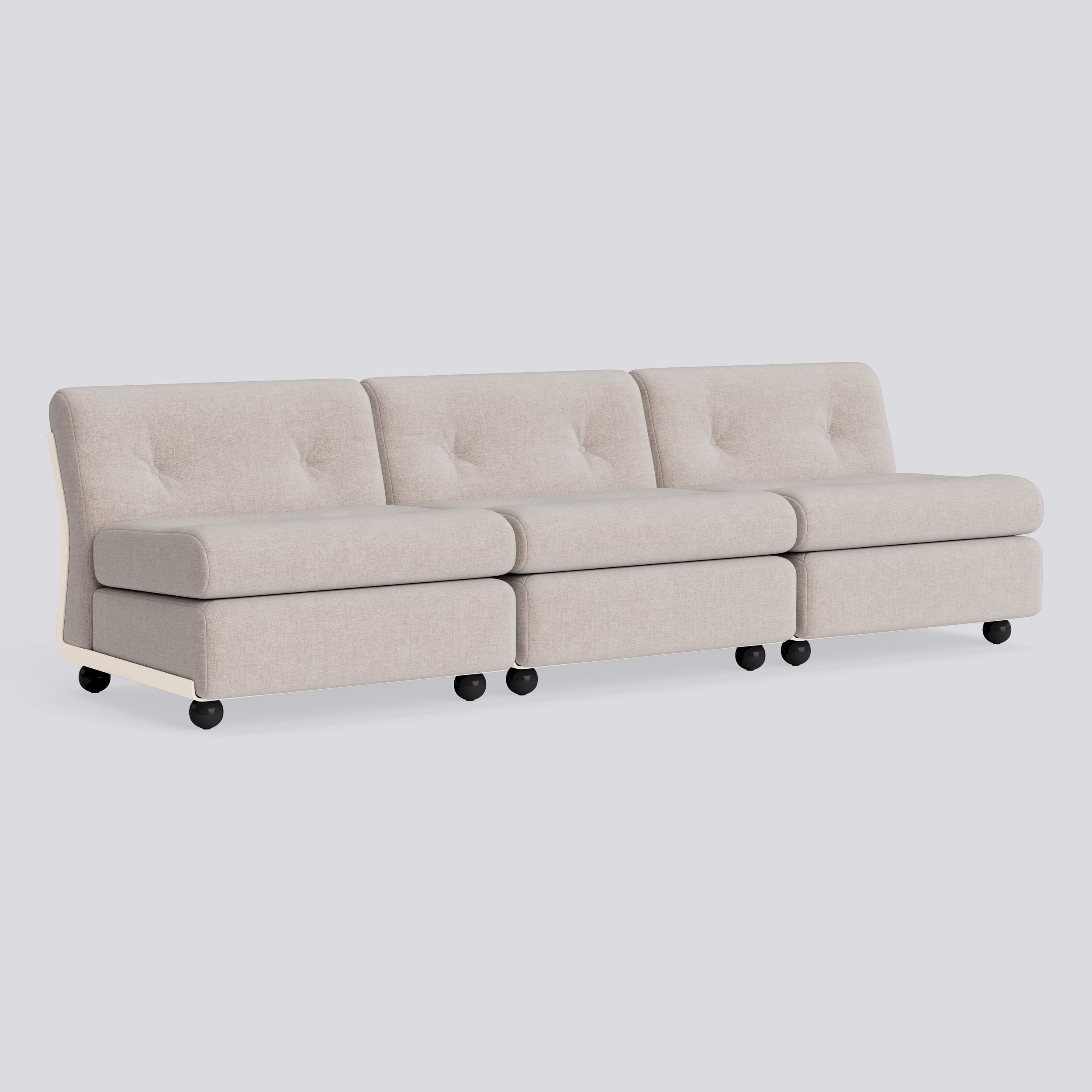 Amanta 3 seater Cream beige shell-Upholstery-Overlap-05