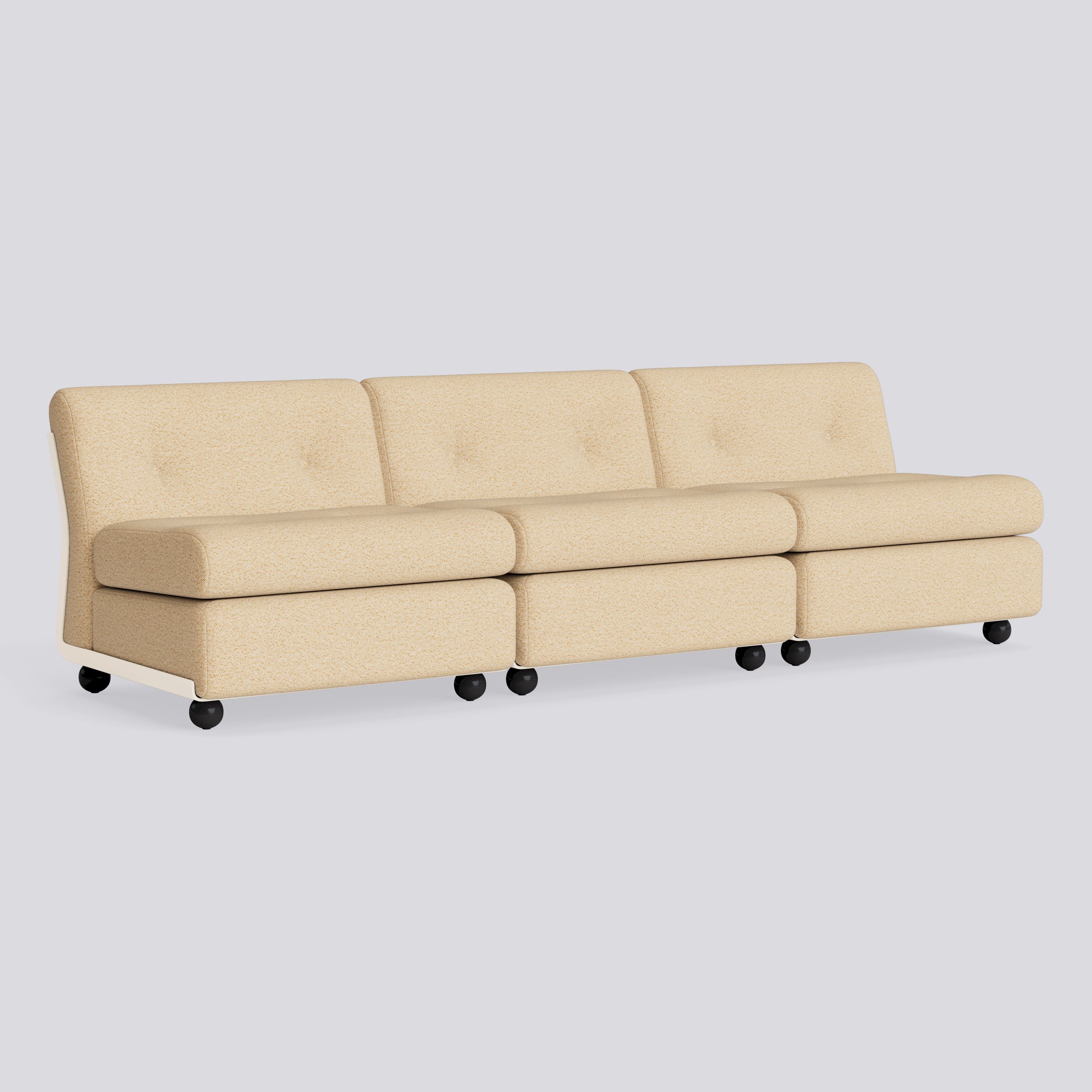 Amanta 3 seater Cream beige shell-Upholstery-Vanir-413