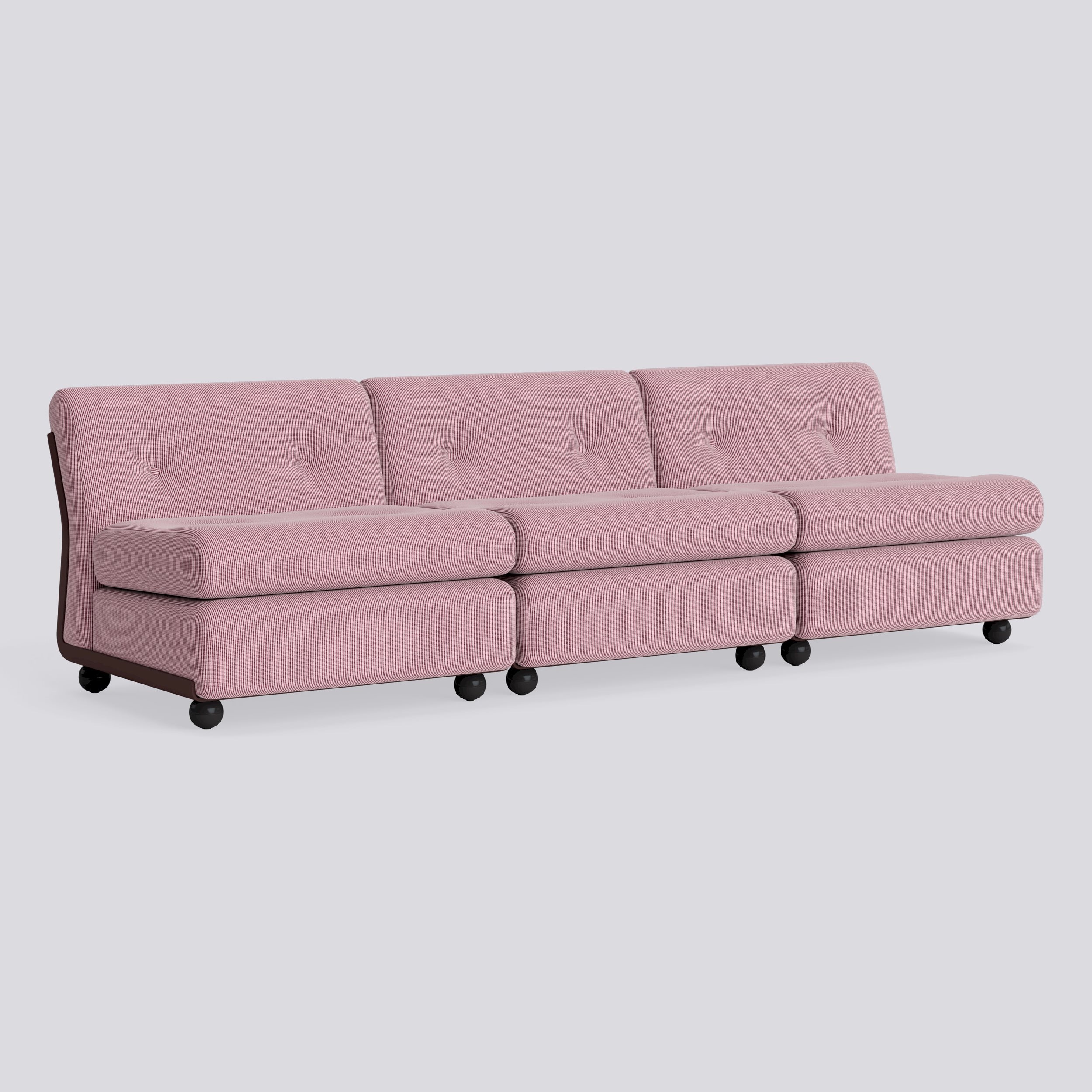 Amanta 3 seater Burgundy red shell-Upholstery-Yuma-1851