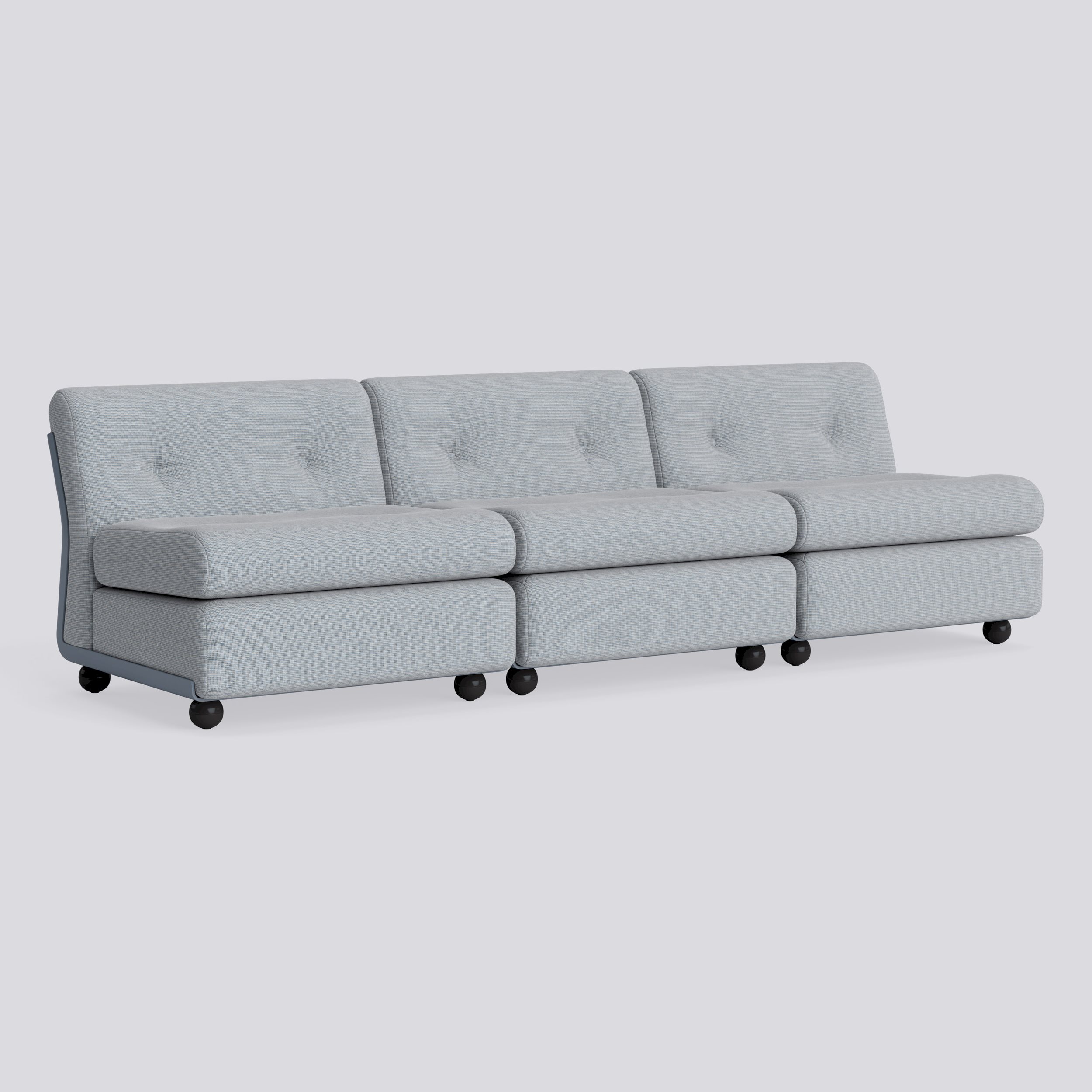 Amanta 3 seater Frost blue shell-Upholstery-Naveli-723
