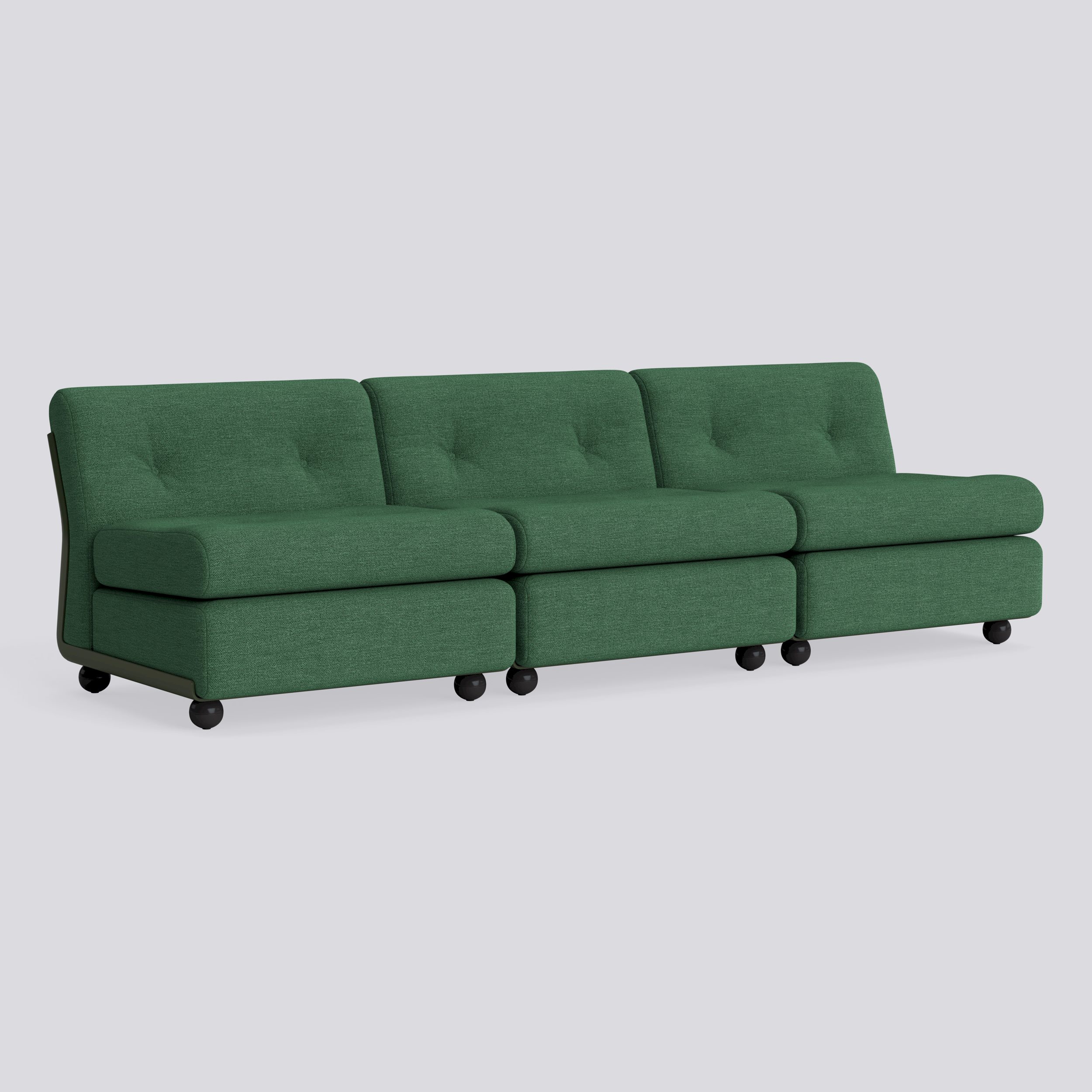 Amanta 3 seater Bottle green shell-Upholstery-Mode-040