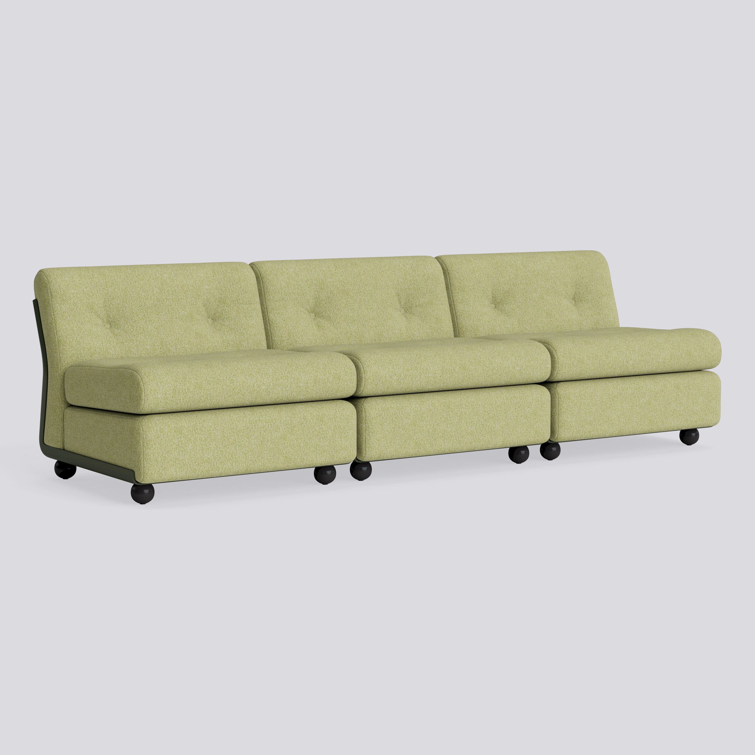 Amanta 3 seater Bottle green shell-Upholstery-Vanir-943