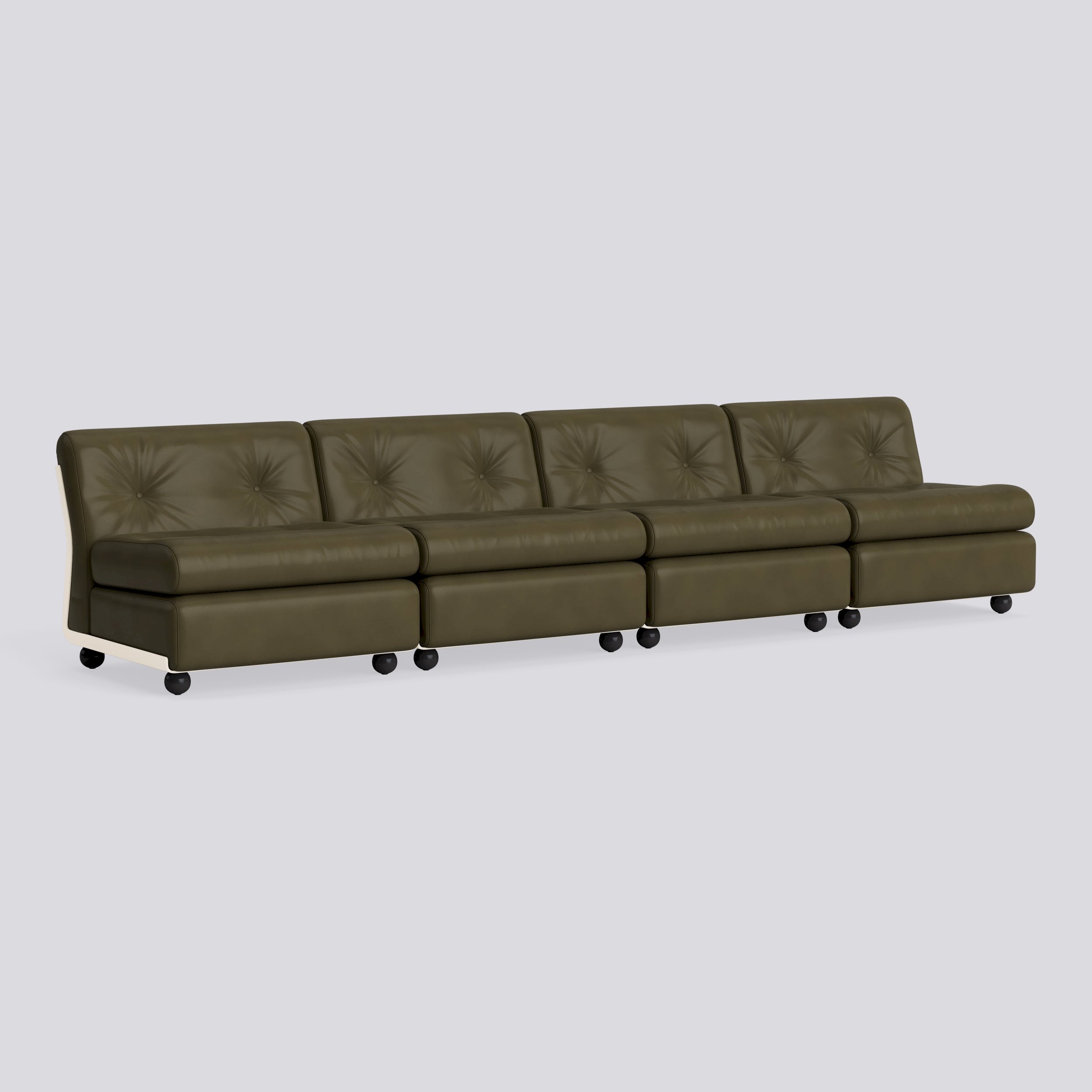 Amanta 4 seater Cream beige shell-Upholstery-Sense-Forest