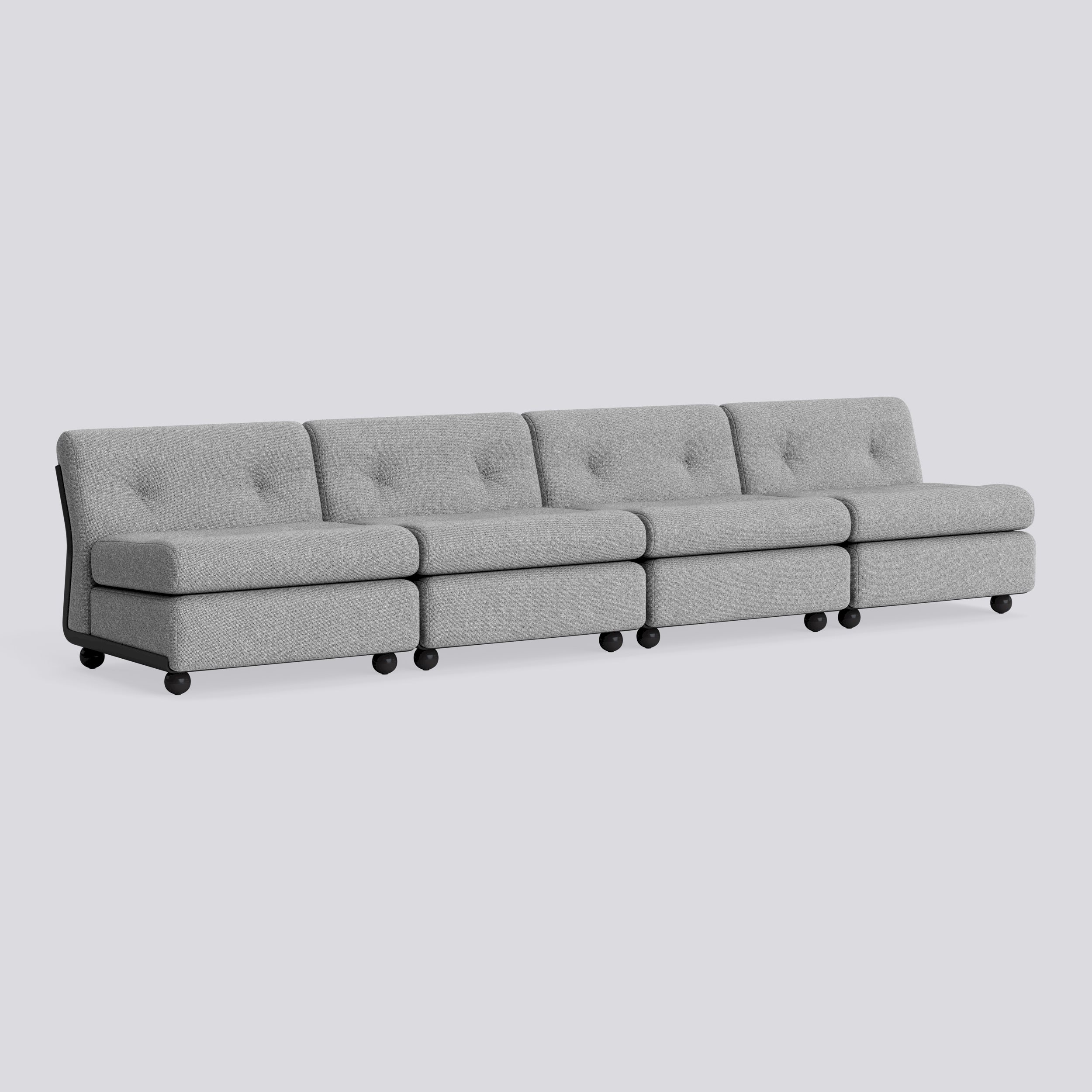 Amanta 4 seater Anthracite shell-Upholstery-Hallingdal-126
