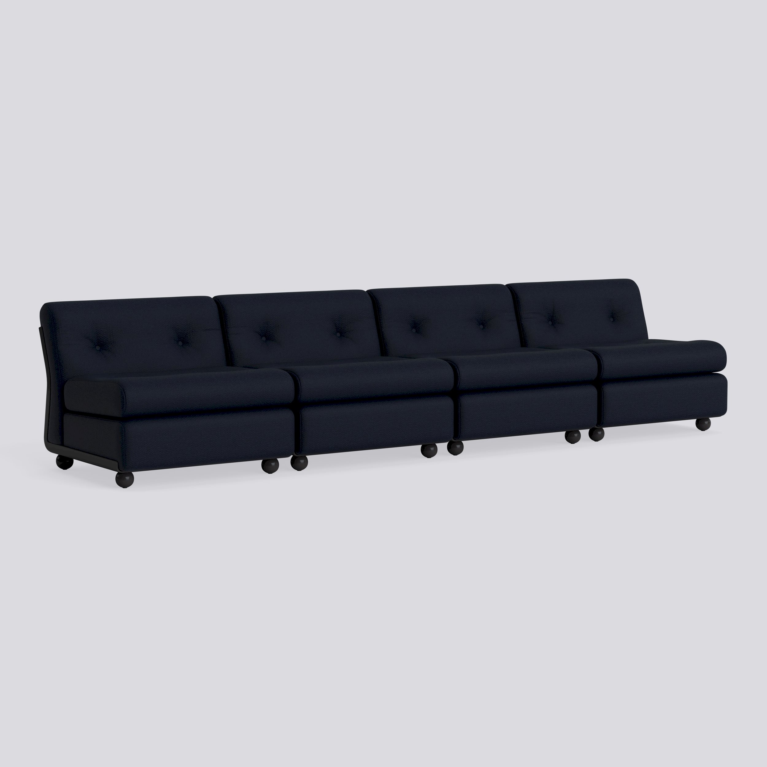 Amanta 4 seater Anthracite shell-Upholstery-Maglia-Blue black