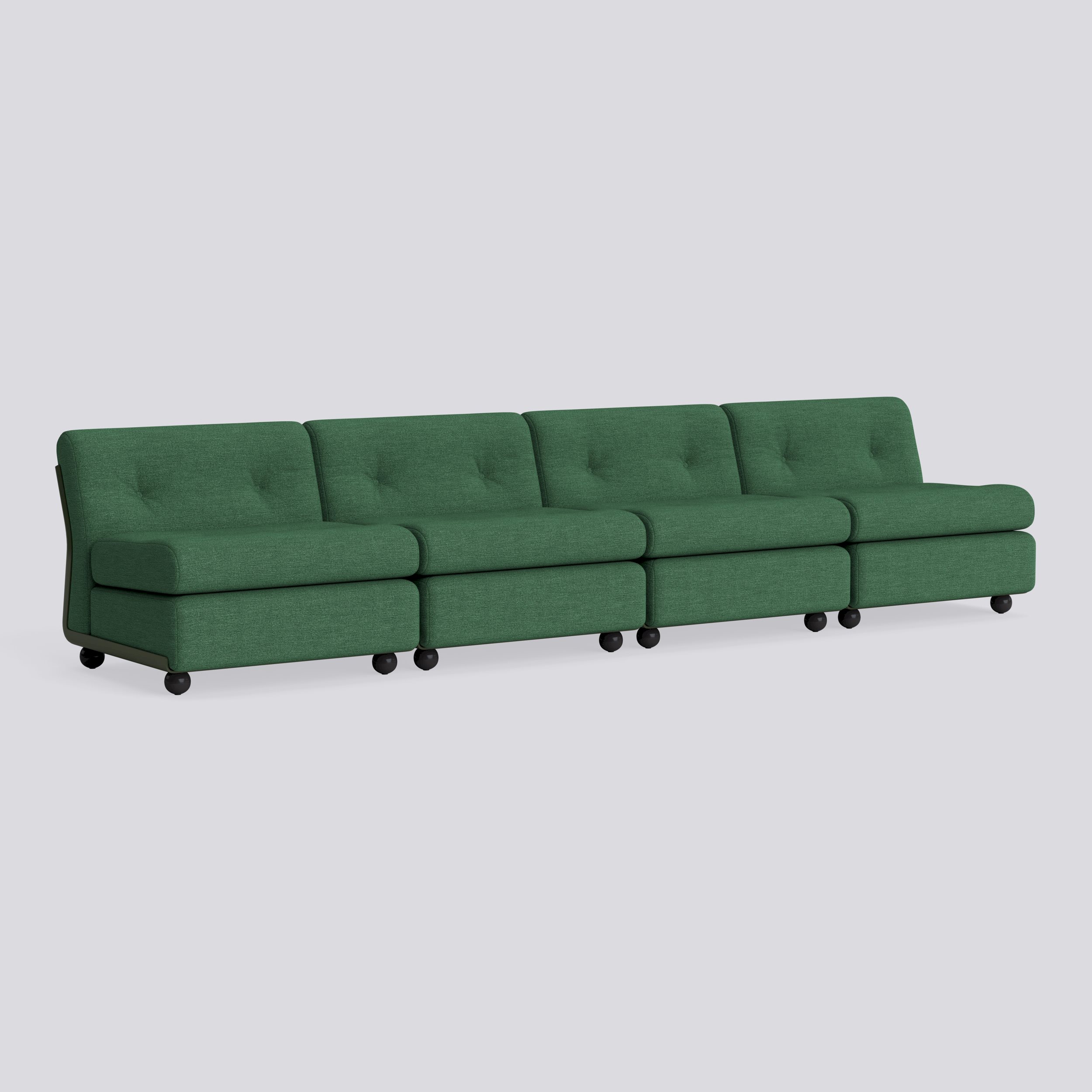 Amanta 4 seater Bottle green shell-Upholstery-Mode-040