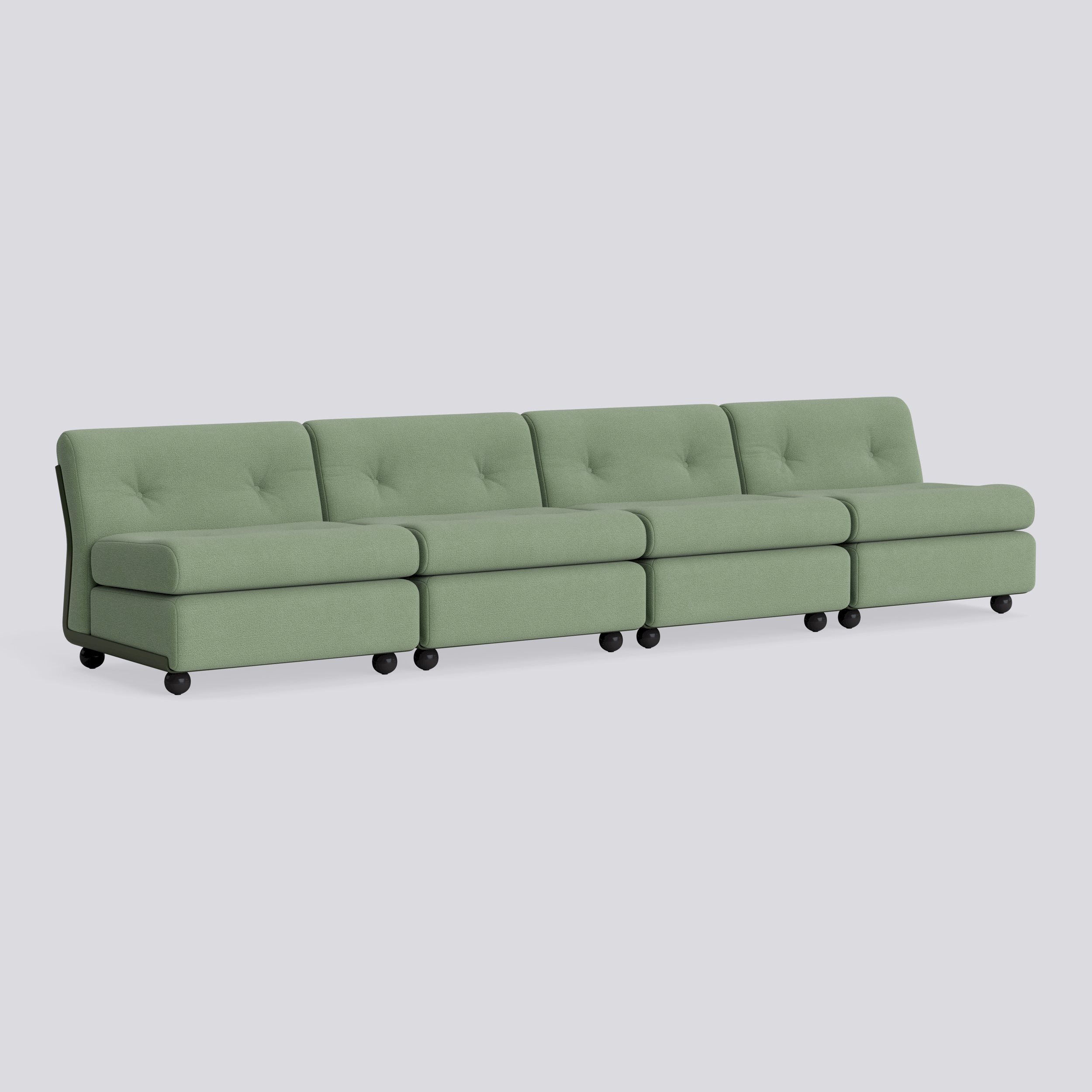 Amanta 4 seater Bottle green shell-Upholstery-Osumi-27