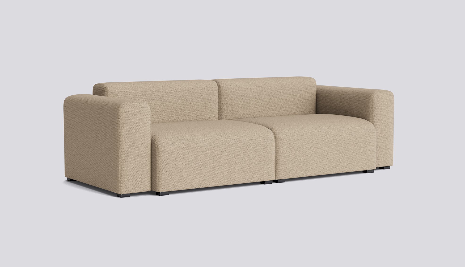 Mags 2,5 Seater Low armrest Combination 1-Full upholstery-Maglia-Warm grey