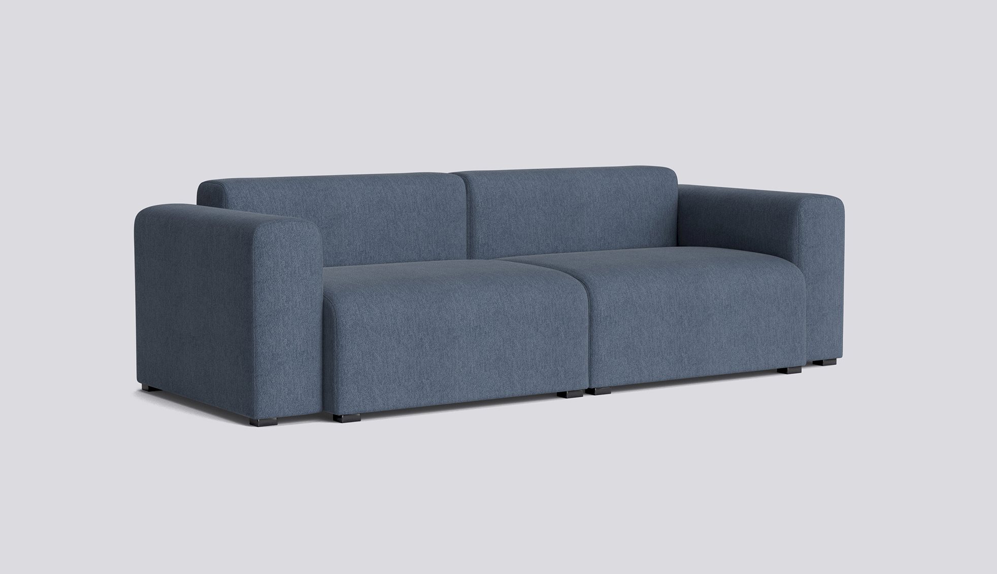 Mags 2,5 Seater Low armrest Combination 1-Full upholstery-Turf-Blue grey