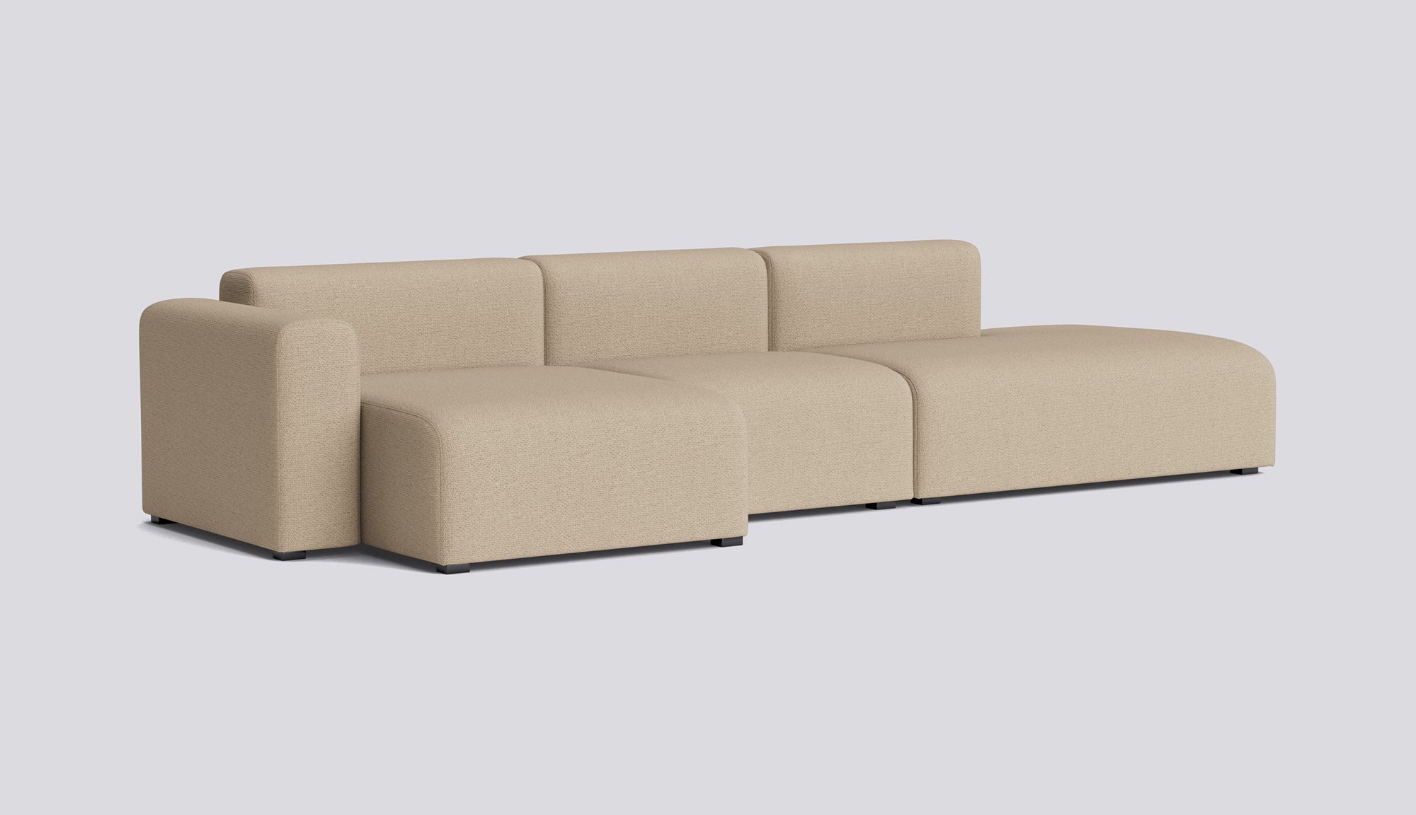 Mags 3 Seater Low armrest Combination 4 Left-Full upholstery-Maglia-Warm grey
