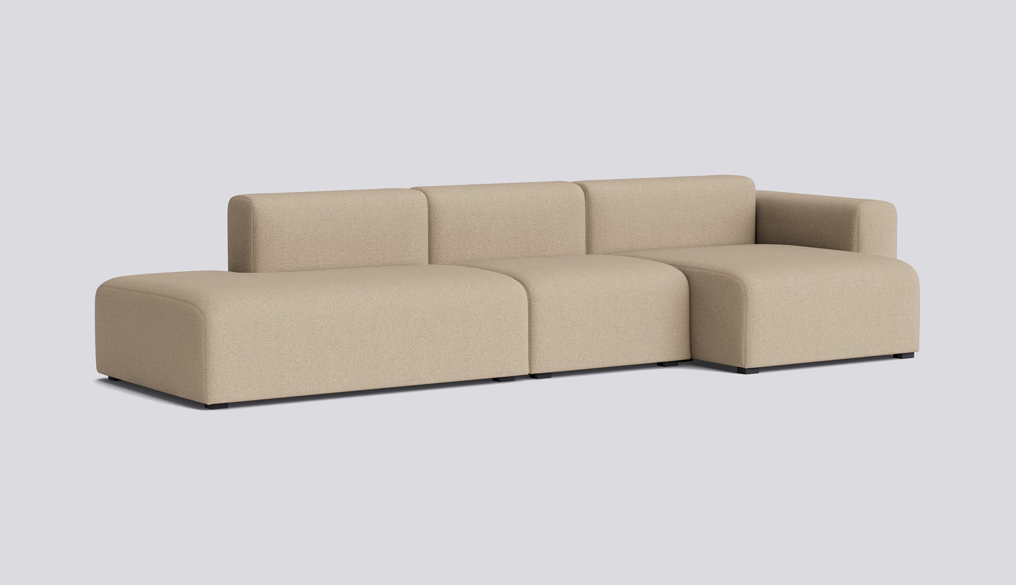 Mags 3 Seater Low armrest Combination 4 Right-Full upholstery-Maglia-Warm grey