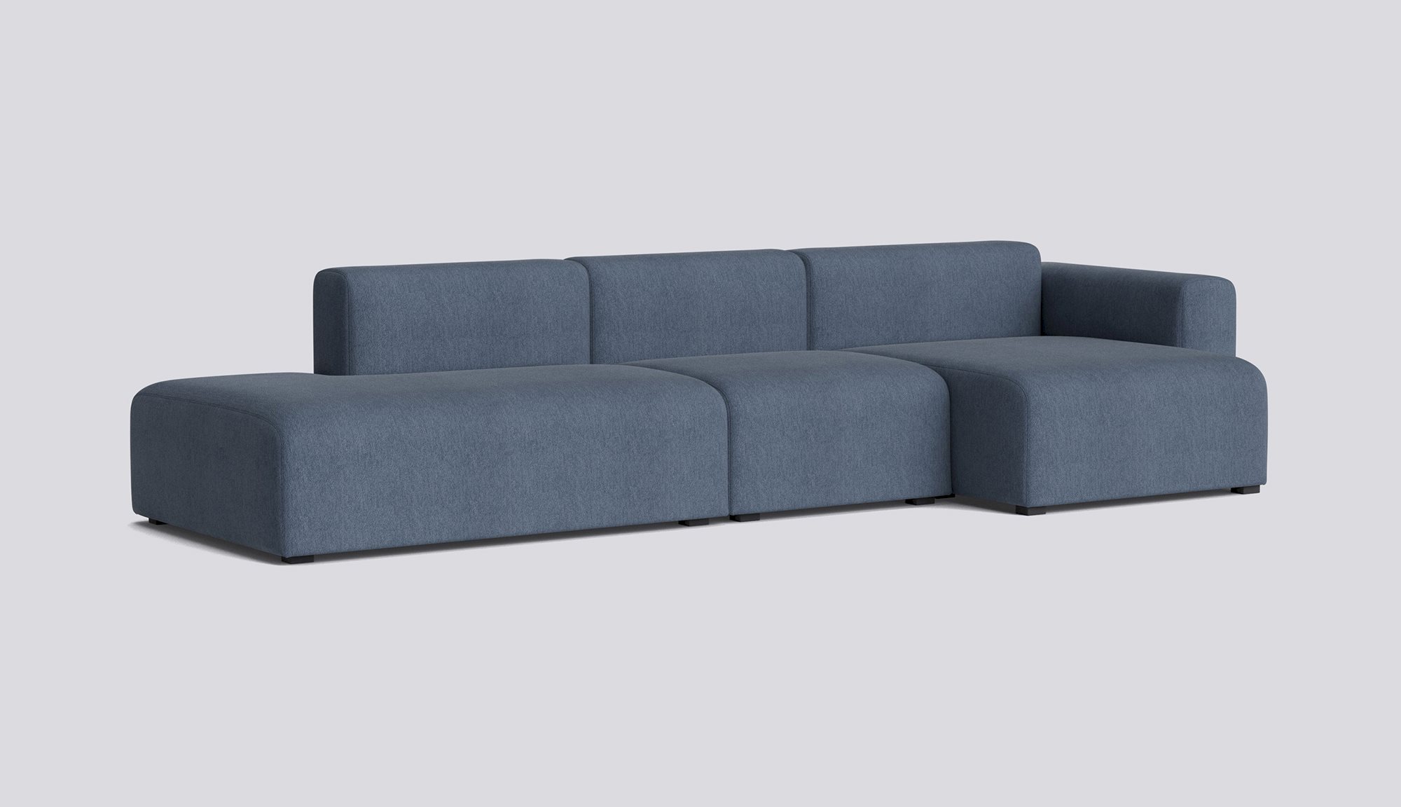 Mags 3 Seater Low armrest Combination 4 Right-Full upholstery-Turf-Blue grey