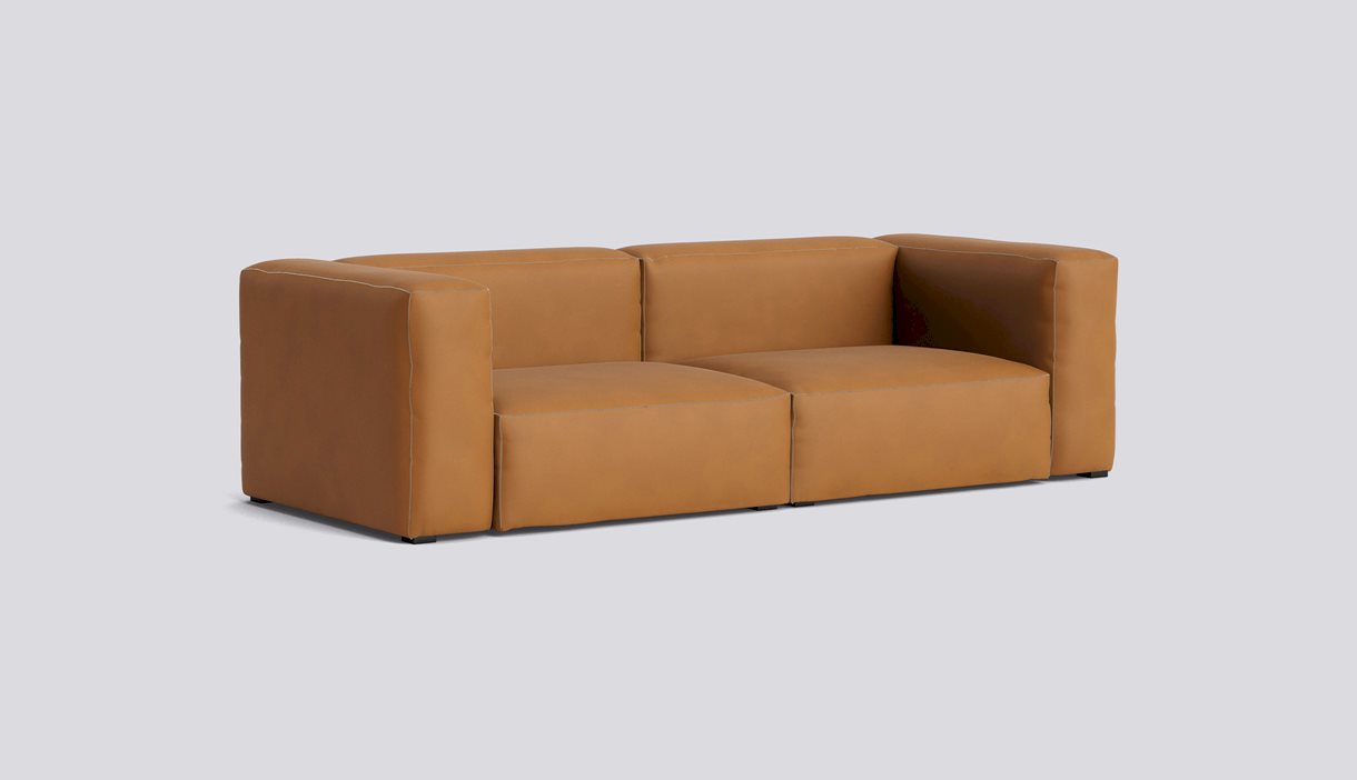 Mags Soft 2,5 Seater Combination 1-Full upholstery-Sense-Cognac-Beige stitches