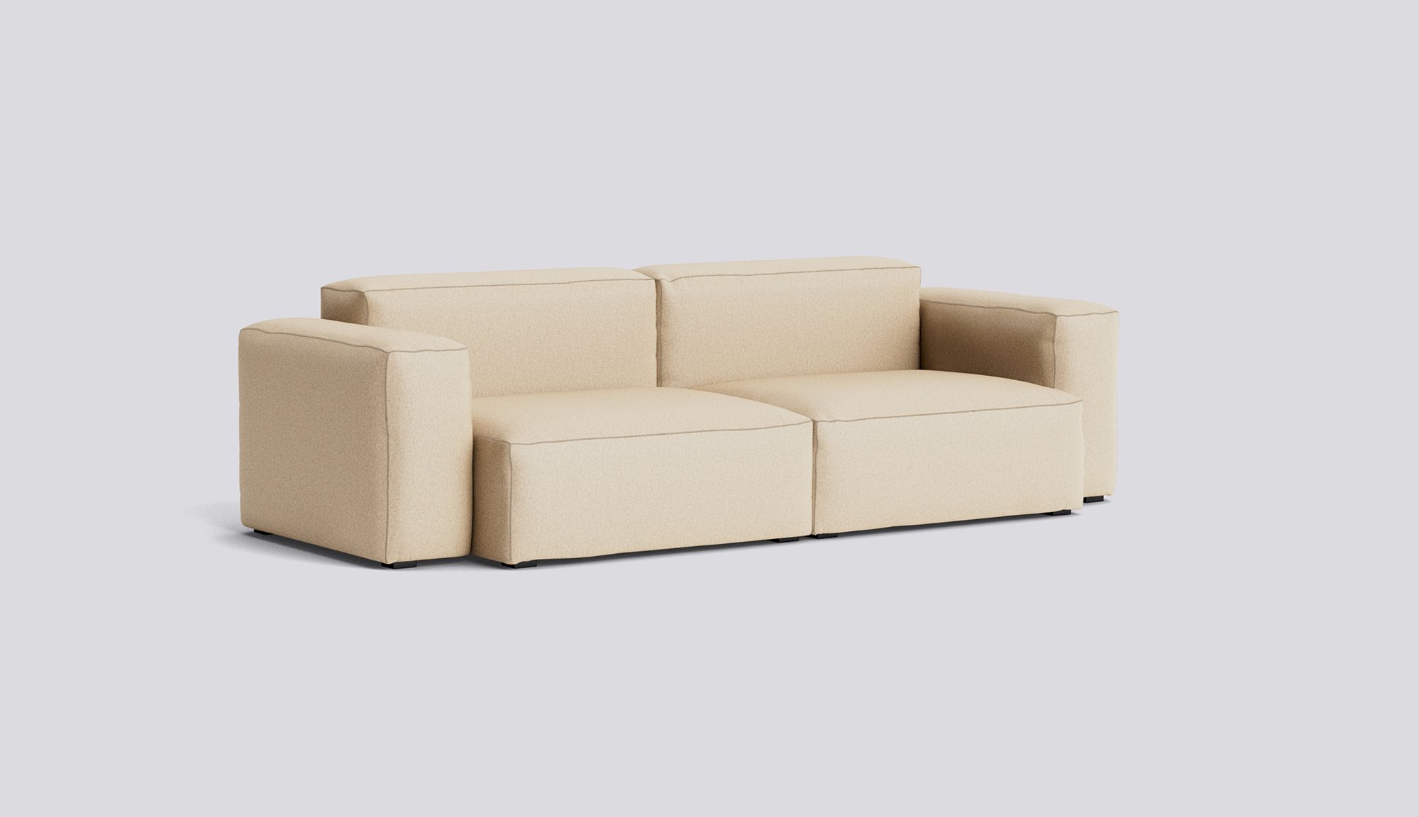 Mags Soft 2,5 Seater Low armrest Combination 1-Full upholstery-Hallingdal-220-Beige stitches