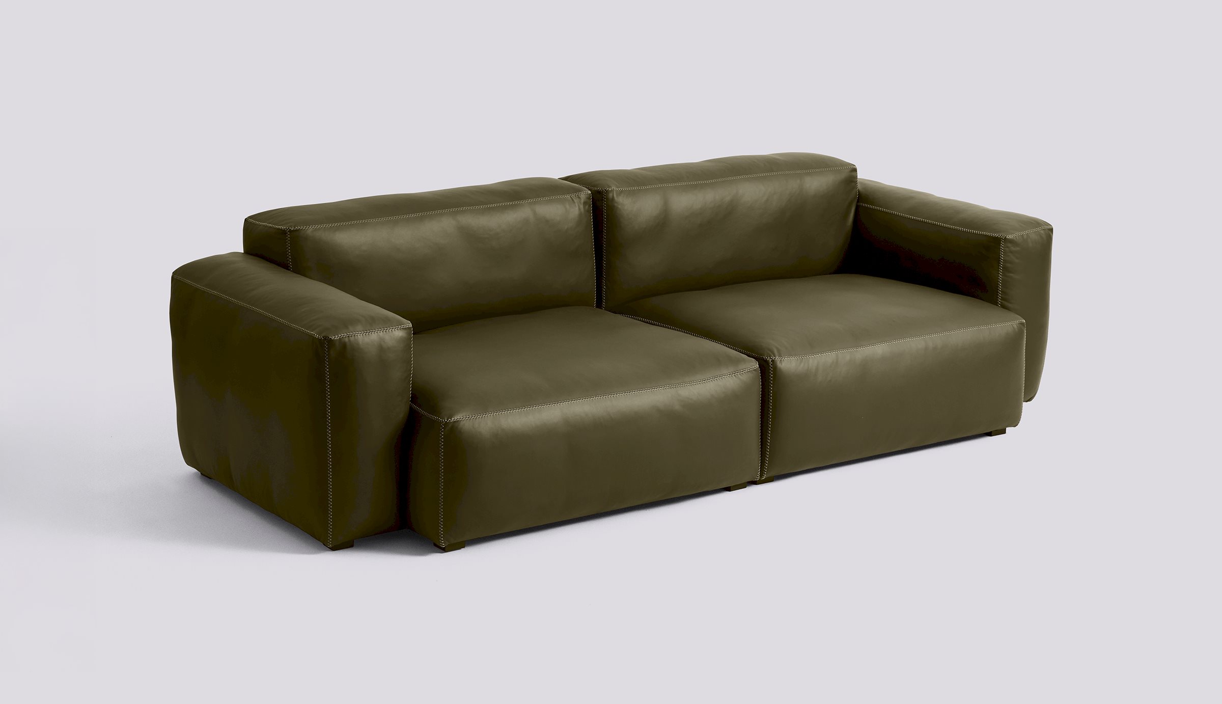 Mags Soft 2,5 Seater Low armrest Combination 1-Full upholstery-Sense-Forest-Beige stitches