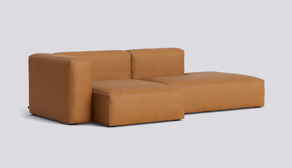 Mags Soft 2,5 Seater Combination 3 Left-Full upholstery-Sense-Cognac-Beige stitches