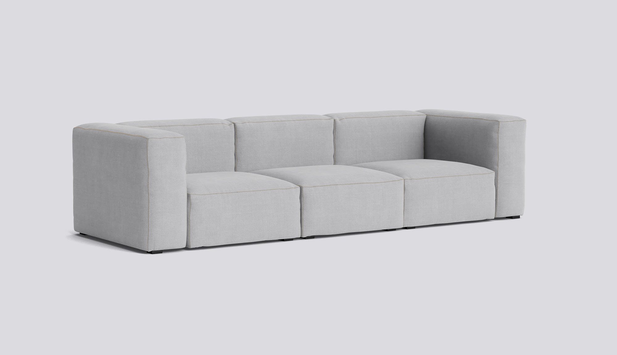 Mags Soft 3 Seater Combination 1-Full upholstery-Linara-443-Beige stitches