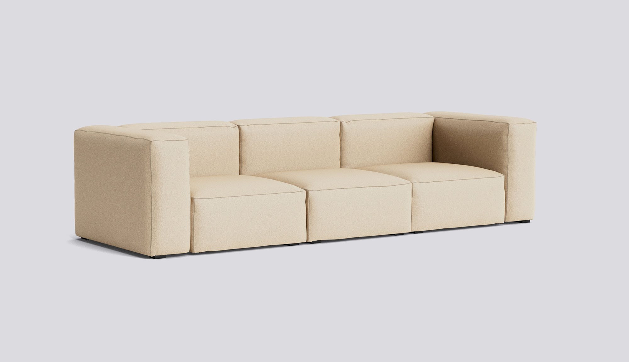 Mags Soft 3 Seater Combination 1-Full upholstery-Hallingdal-220-Beige stitches