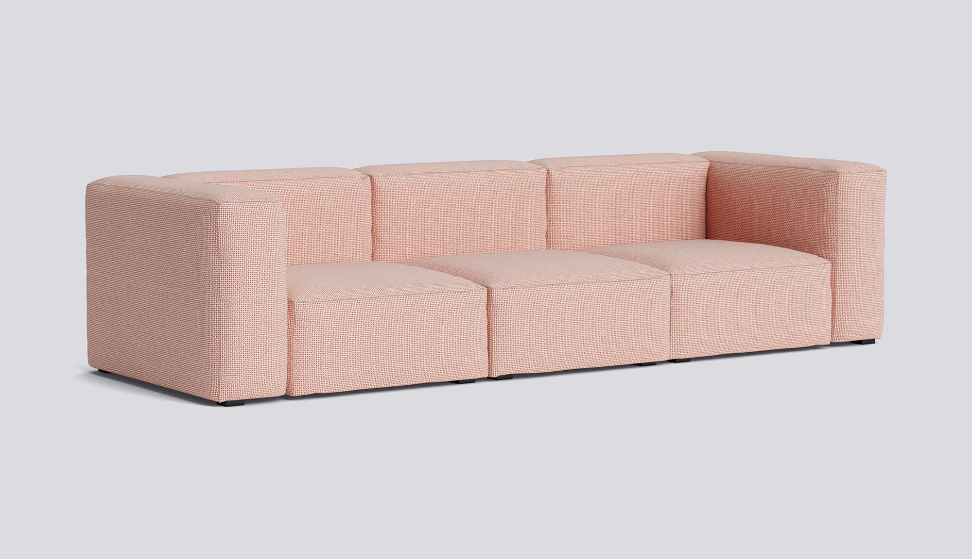 Mags Soft 3 Seater Combination 1-Full upholstery-Tartaglia-Red white 861-Beige stitches