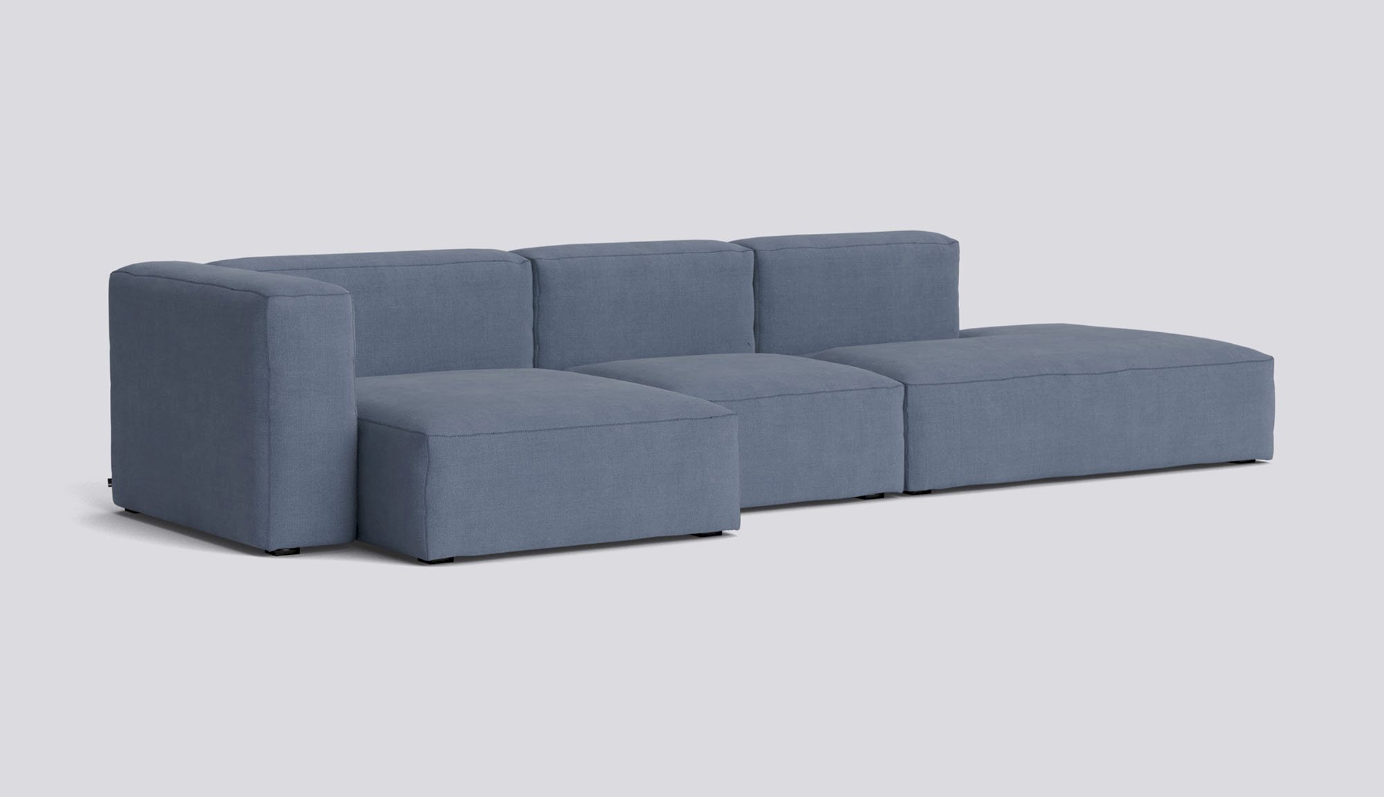 Mags Soft 3 Seater Combination 4 Left-Full upholstery-Linara-198-Beige stitches