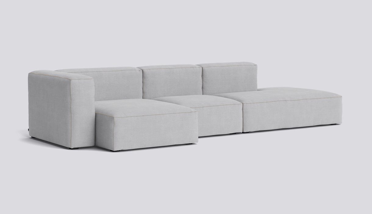 Mags Soft 3 Seater Combination 4 Left-Full upholstery-Linara-443-Beige stitches