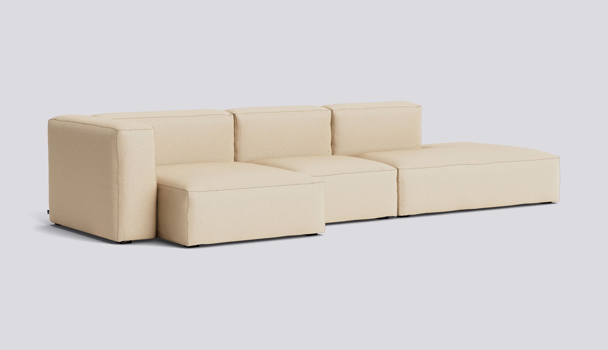 Mags Soft 3 Seater Combination 4 Left-Full upholstery-Hallingdal-220-Beige stitches
