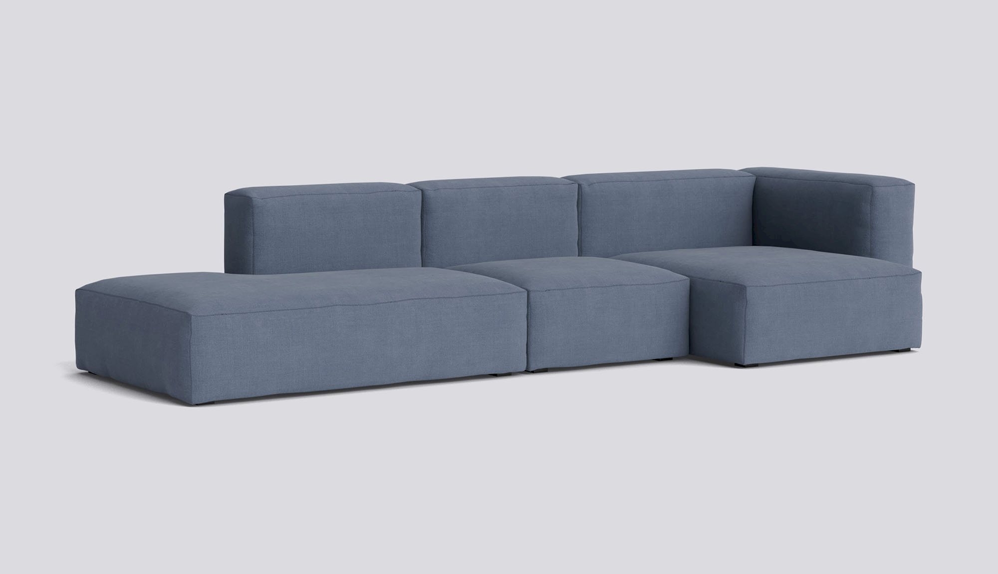 Mags Soft 3 Seater Combination 4 Right-Full upholstery-Linara-198-Beige stitches