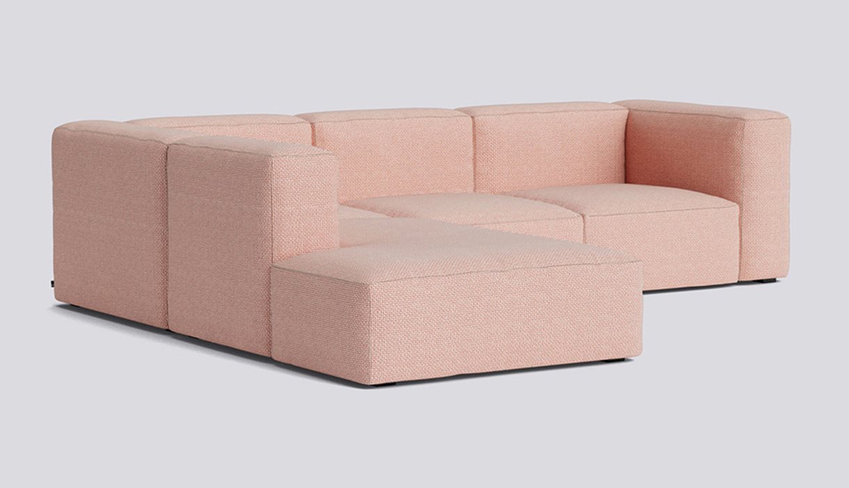 Mags Soft Corner Combination 2 Left-Full upholstery-Tartaglia-Red white 861-Beige stitches