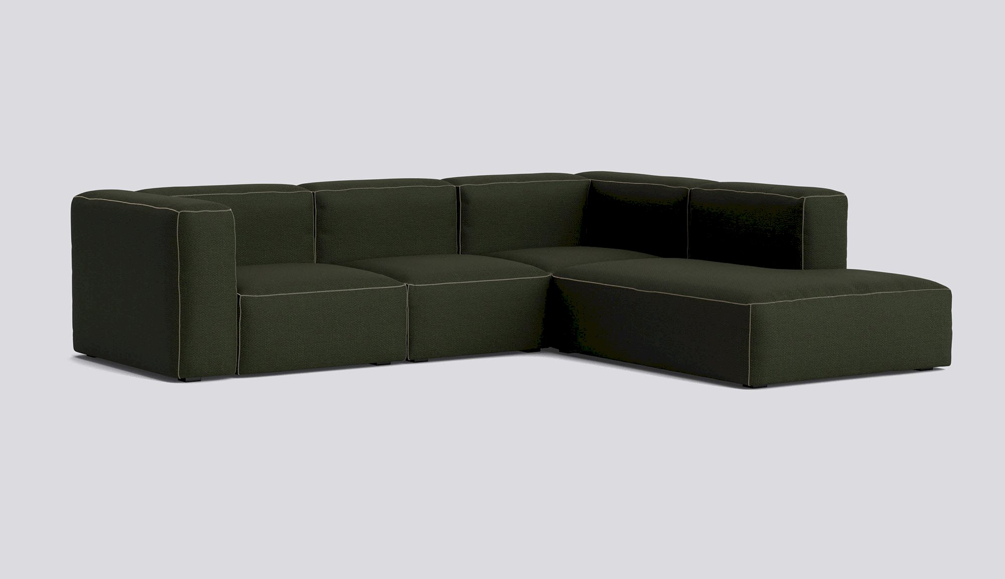Mags Soft Corner Combination 2 Right-Full upholstery-Maglia-Dark green-Beige stitches