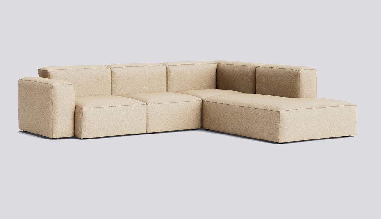 Mags Soft Corner Low armrest Combination 2 Right-Full upholstery-Hallingdal-220-Beige stitches