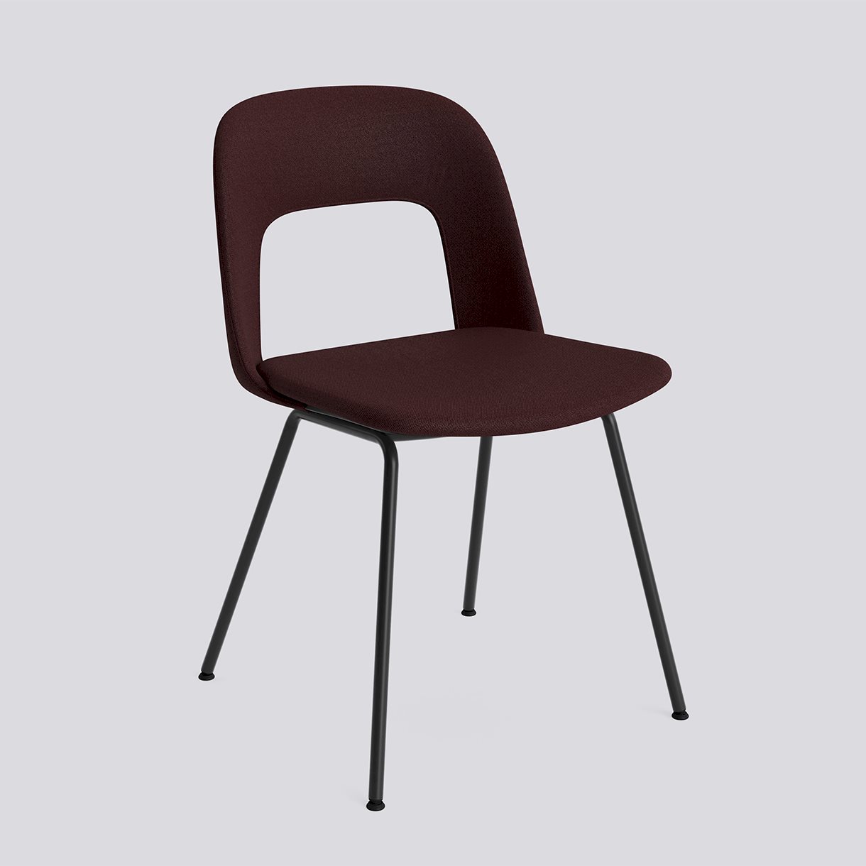 Layout Chair 114 Black powder coated steel 4 leg base Standard glider-Full upholstery-Vidar-693