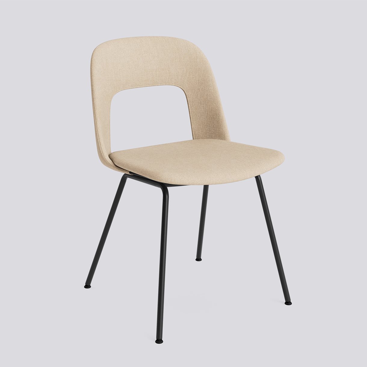 Layout Chair 114 Black powder coated steel 4 leg base Standard glider-Full upholstery-Metaphor-035