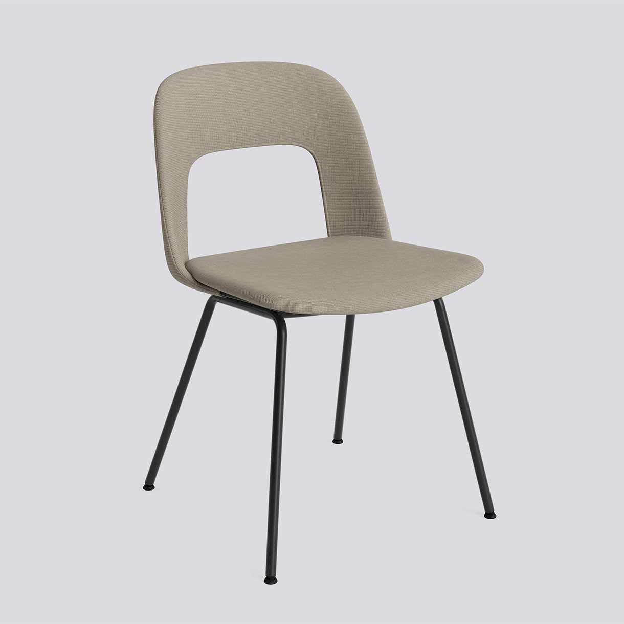 Layout Chair 114 Black powder coated steel 4 leg base Standard glider-Full upholstery-Naveli-133