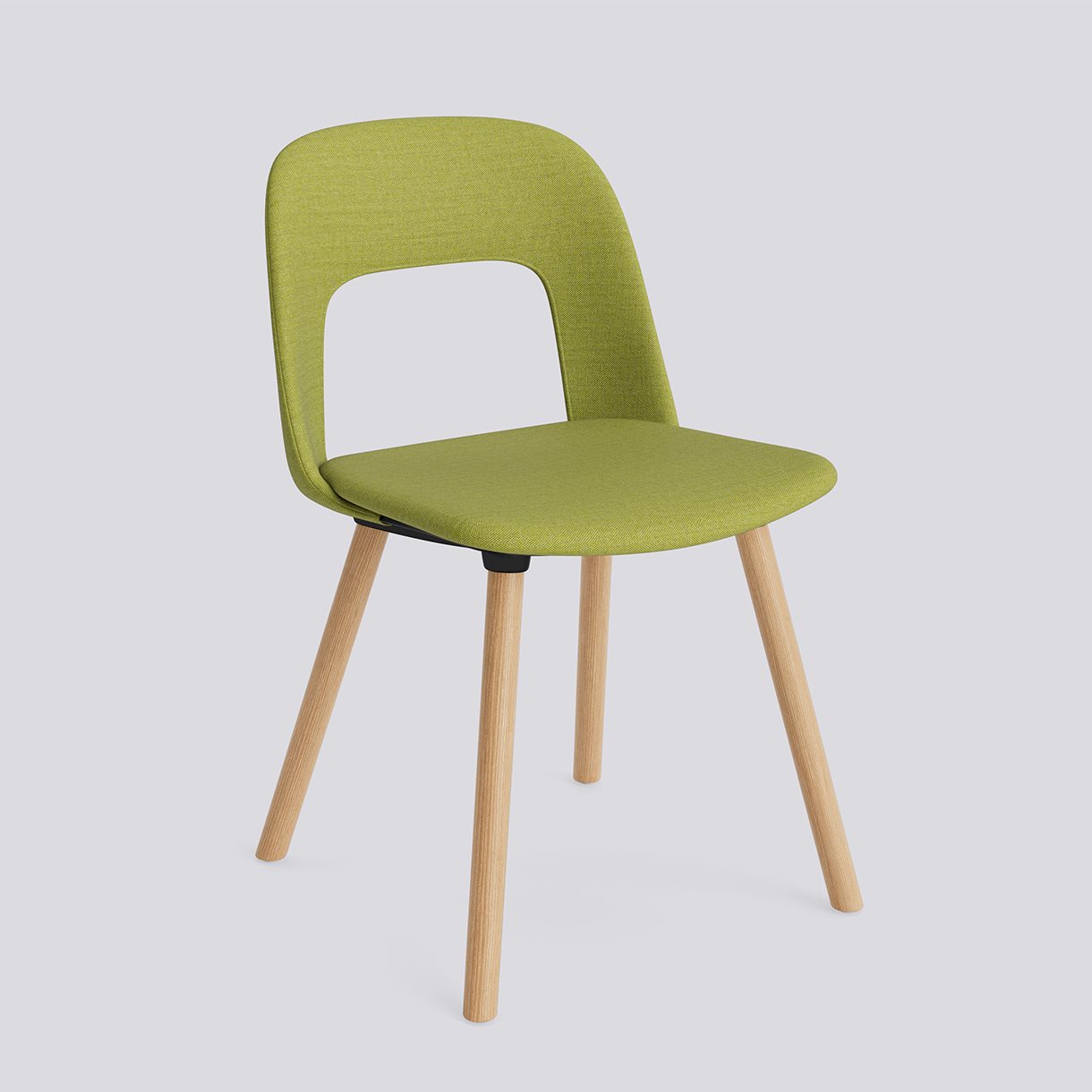 Layout Chair 124 Water-based lacquered solid oak 4 leg base Standard glider-Full upholstery-Remix-912