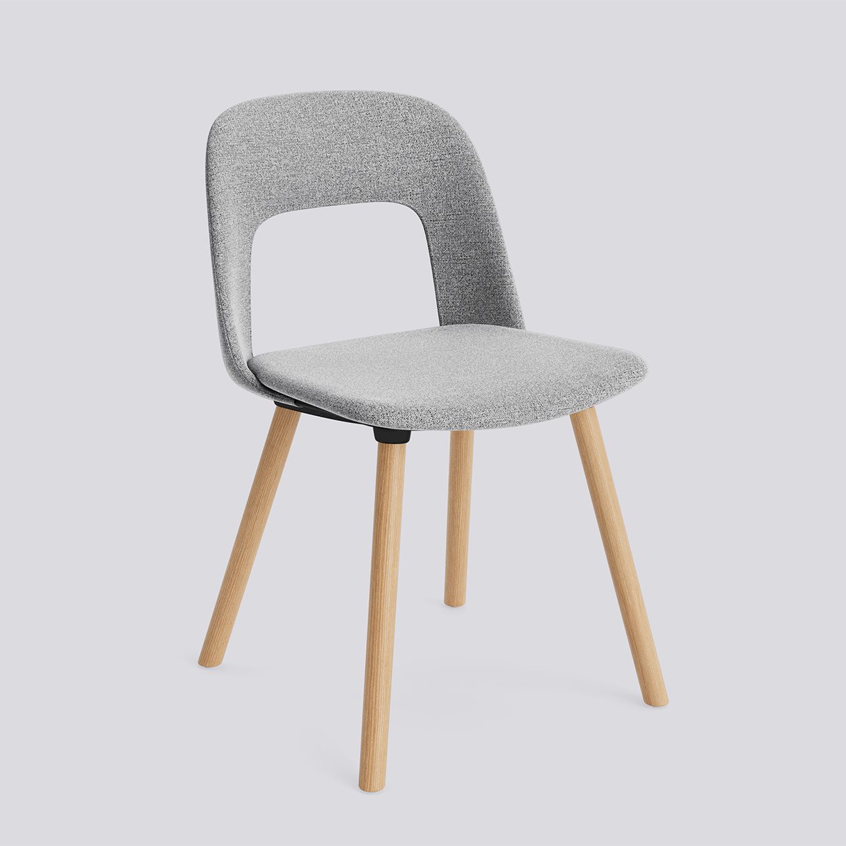 Layout Chair 124 Water-based lacquered solid oak 4 leg base Standard glider-Full upholstery-Hallingdal-130