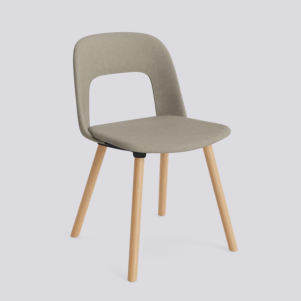 Layout Chair 124 Water-based lacquered solid oak 4 leg base Standard glider-Full upholstery-Naveli-133