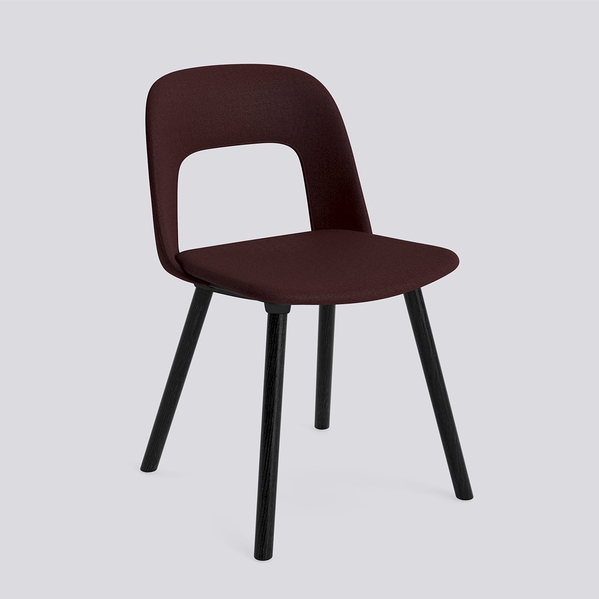 Layout Chair 124 Black water-based lacquered solid oak 4 leg base Standard glider-Full upholstery-Vidar-693