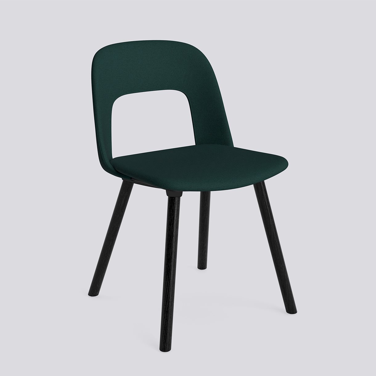 Layout Chair 124 Black water-based lacquered solid oak 4 leg base Standard glider-Full upholstery-Autumn-971