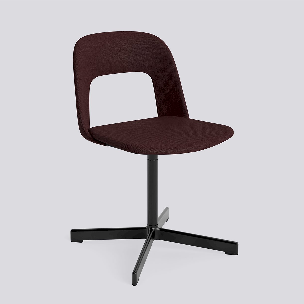 Layout Chair 134 Black powder coated aluminium 4 star swivel base Standard glider-Full upholstery-Vidar-693
