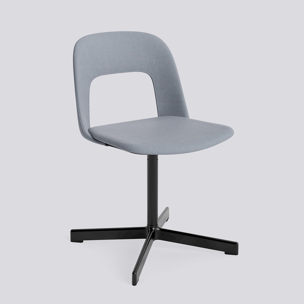 Layout Chair 134 Black powder coated aluminium 4 star swivel base Standard glider-Full upholstery-Naveli-143