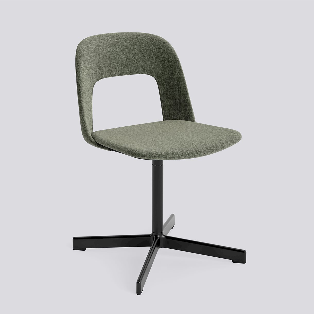 Layout Chair 134 Black powder coated aluminium 4 star swivel base Standard glider-Full upholstery-Overlap-11