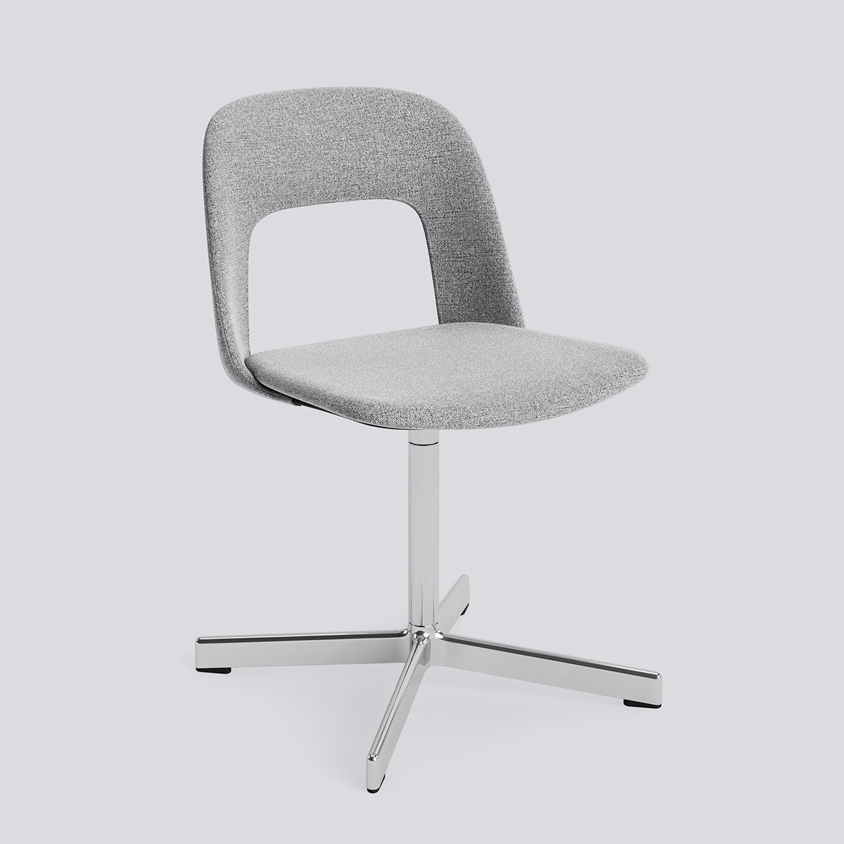 Layout Chair 134 Polished aluminium 4 star swivel base Standard glider-Full upholstery-Hallingdal-130